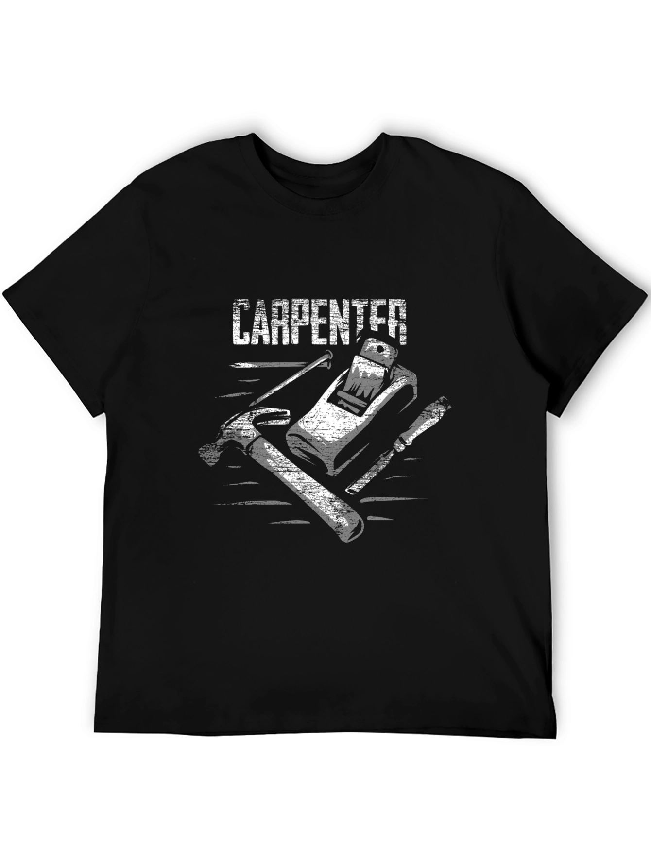 Carpenter Tools Graphic Tee - Black Cotton T-Shirt