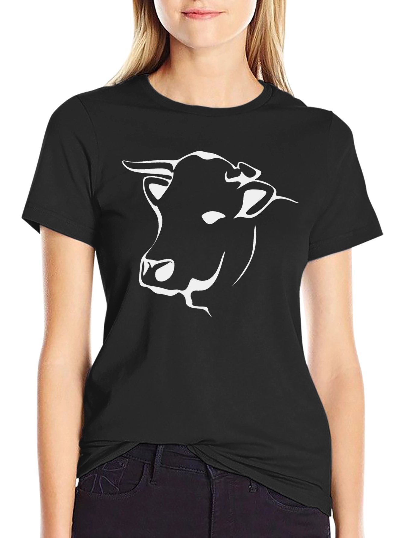 Cool Bull Graphic Tee - Black Cotton T-Shirt