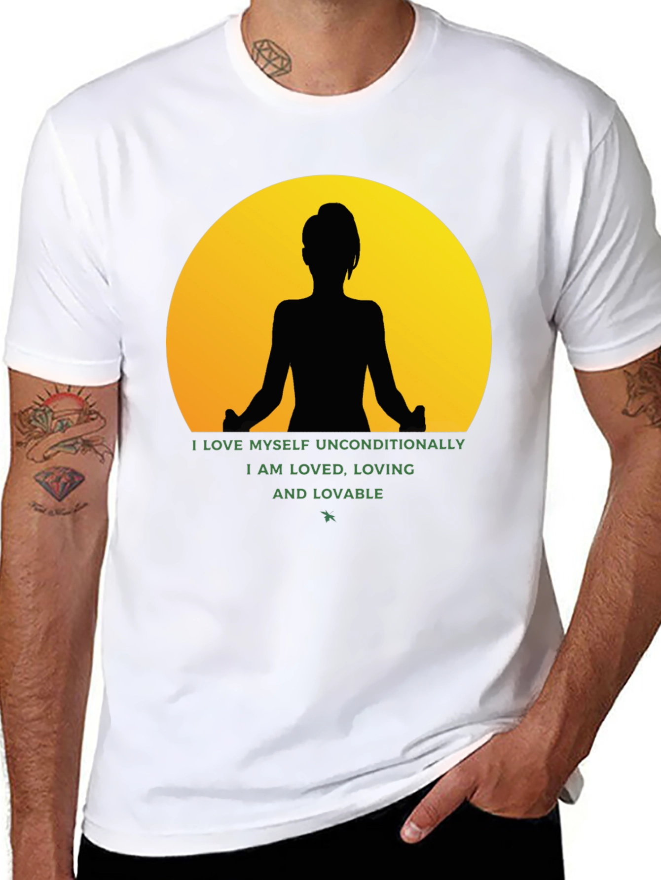 Yoga Silhouette Graphic Tee - Self Love T-Shirt