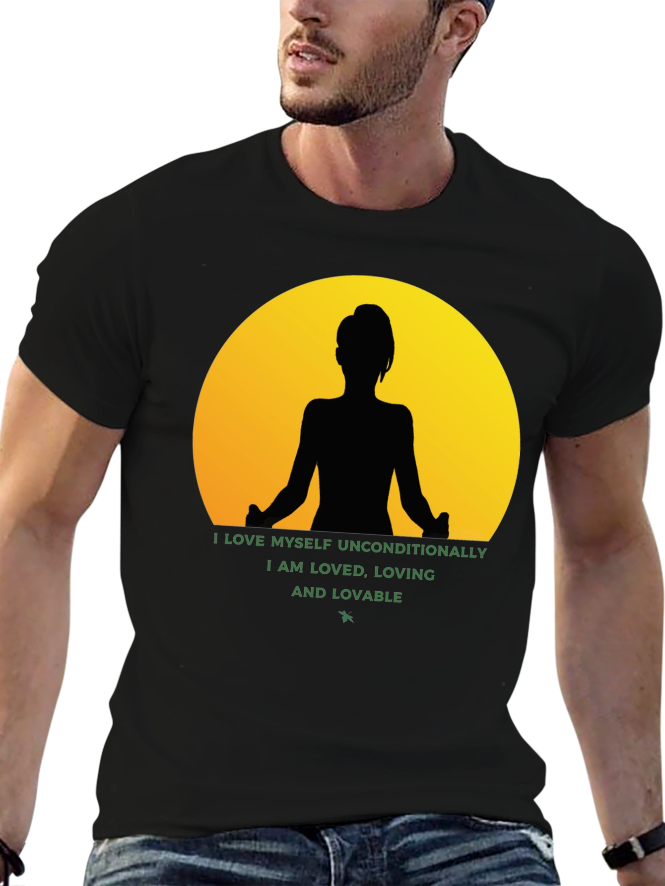 Yoga Silhouette Graphic Tee - Self Love T-Shirt