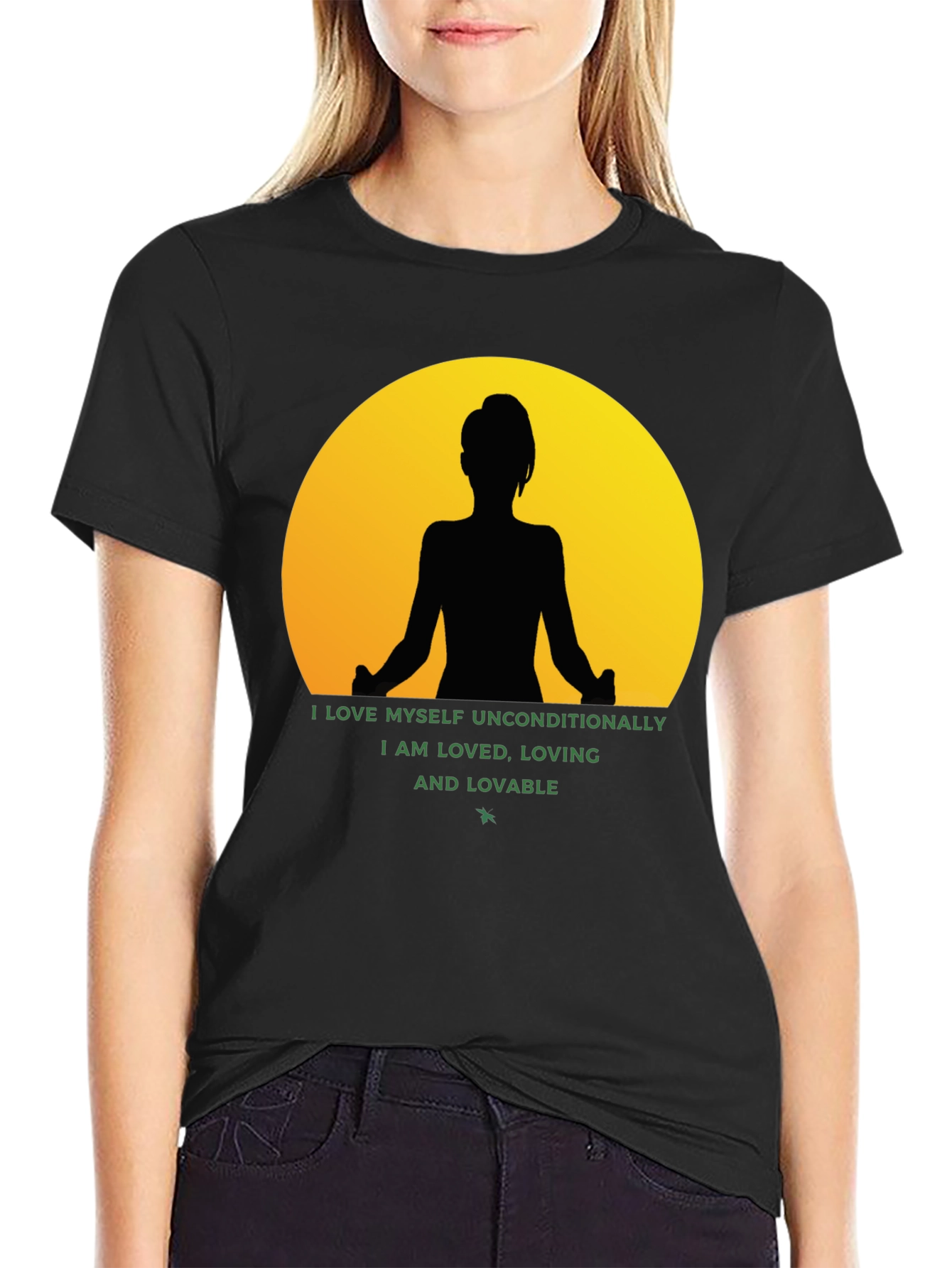 Yoga Silhouette Graphic Tee - Self Love T-Shirt