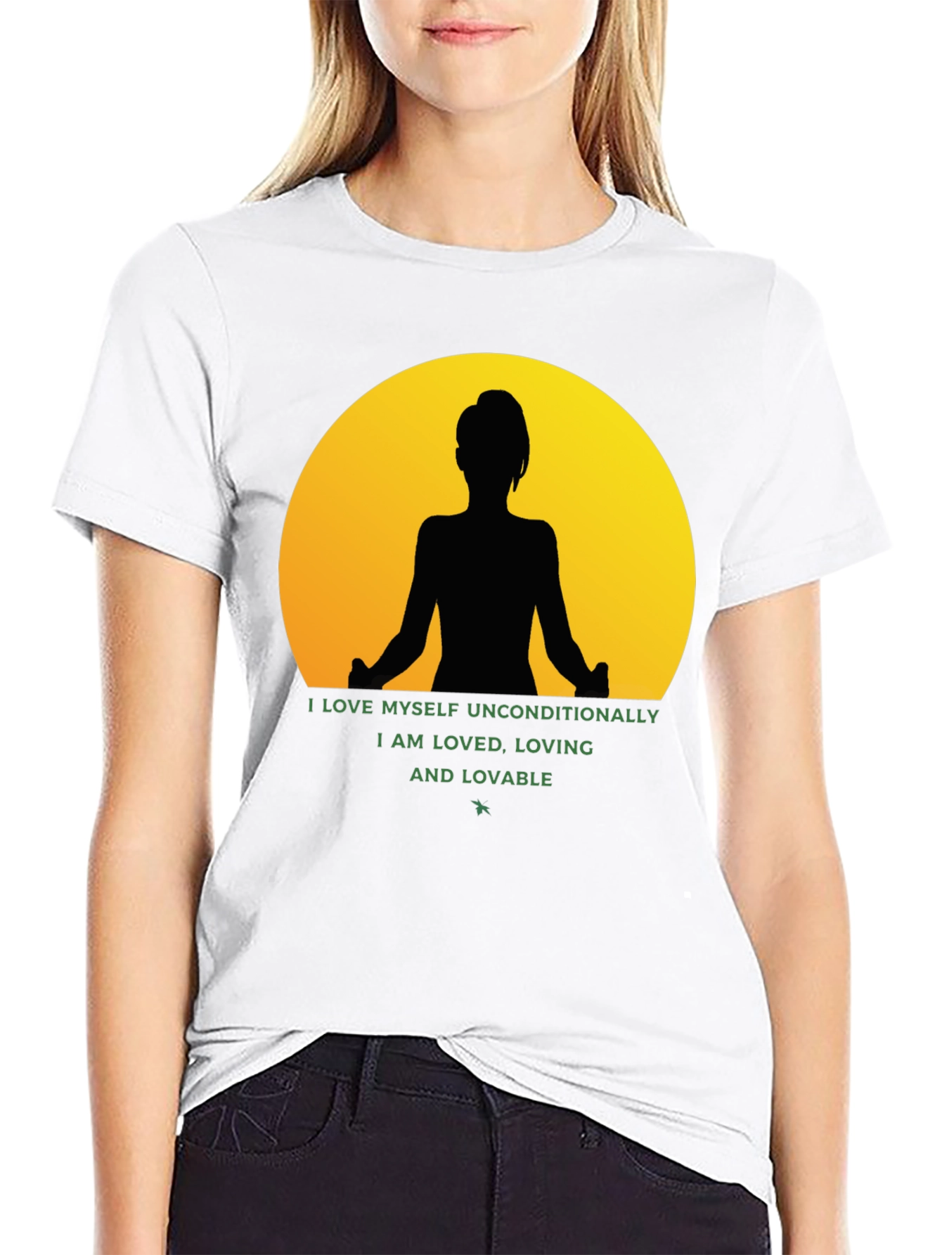 Yoga Silhouette Graphic Tee - Self Love T-Shirt