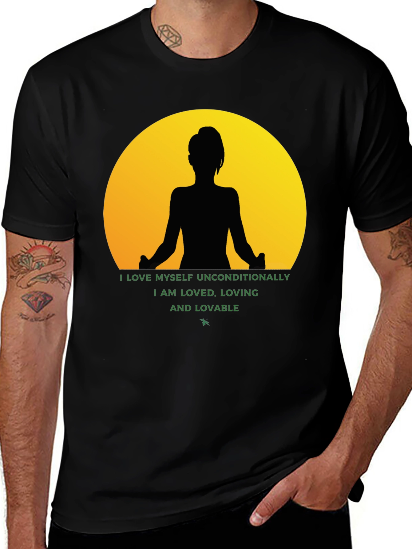 Yoga Silhouette Graphic Tee - Self Love T-Shirt