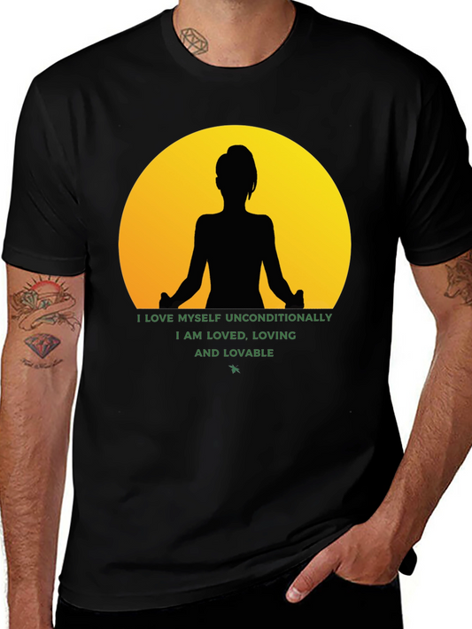 Yoga Silhouette Graphic Tee - Self Love T-Shirt
