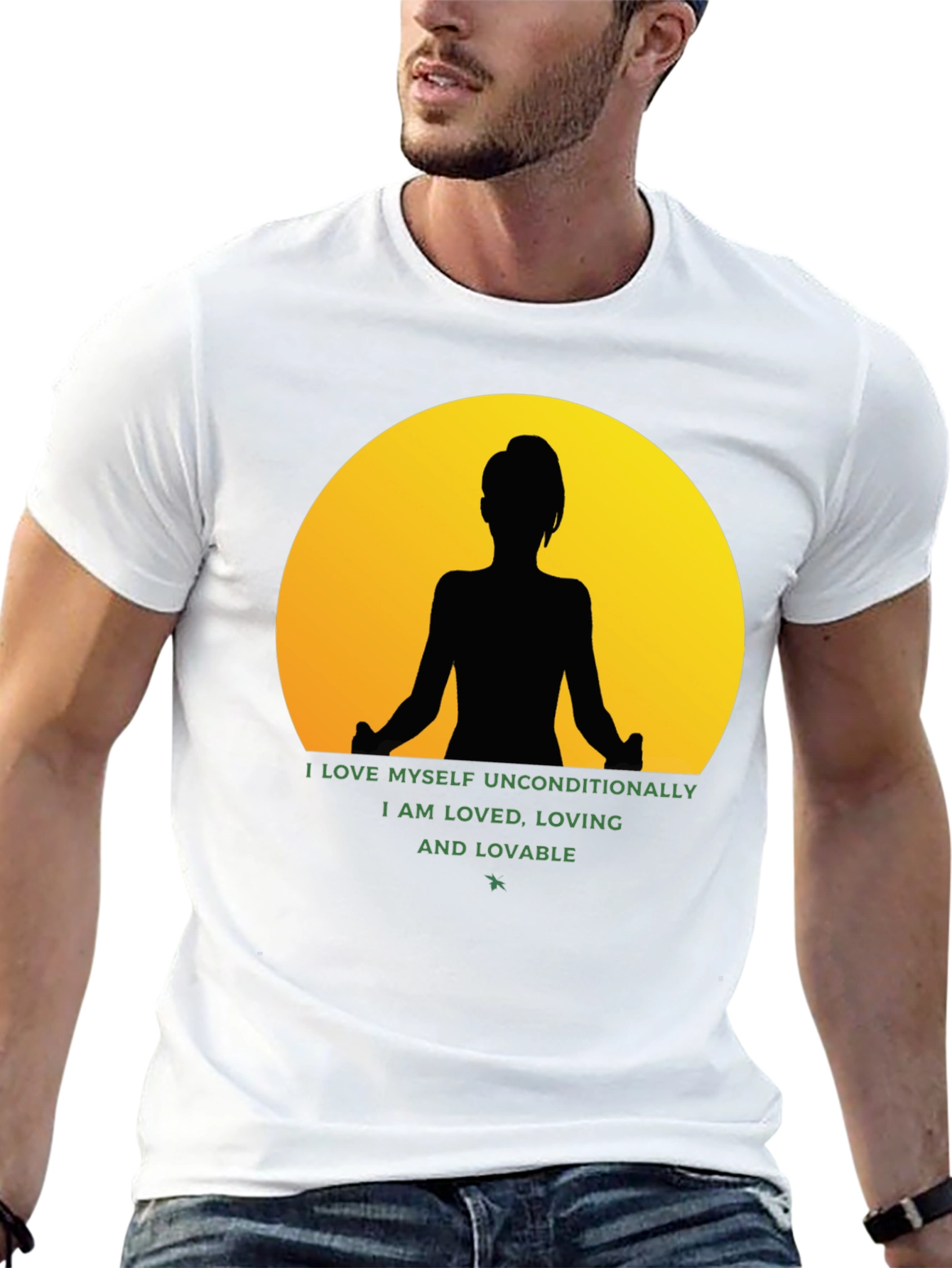 Yoga Silhouette Graphic Tee - Self Love T-Shirt