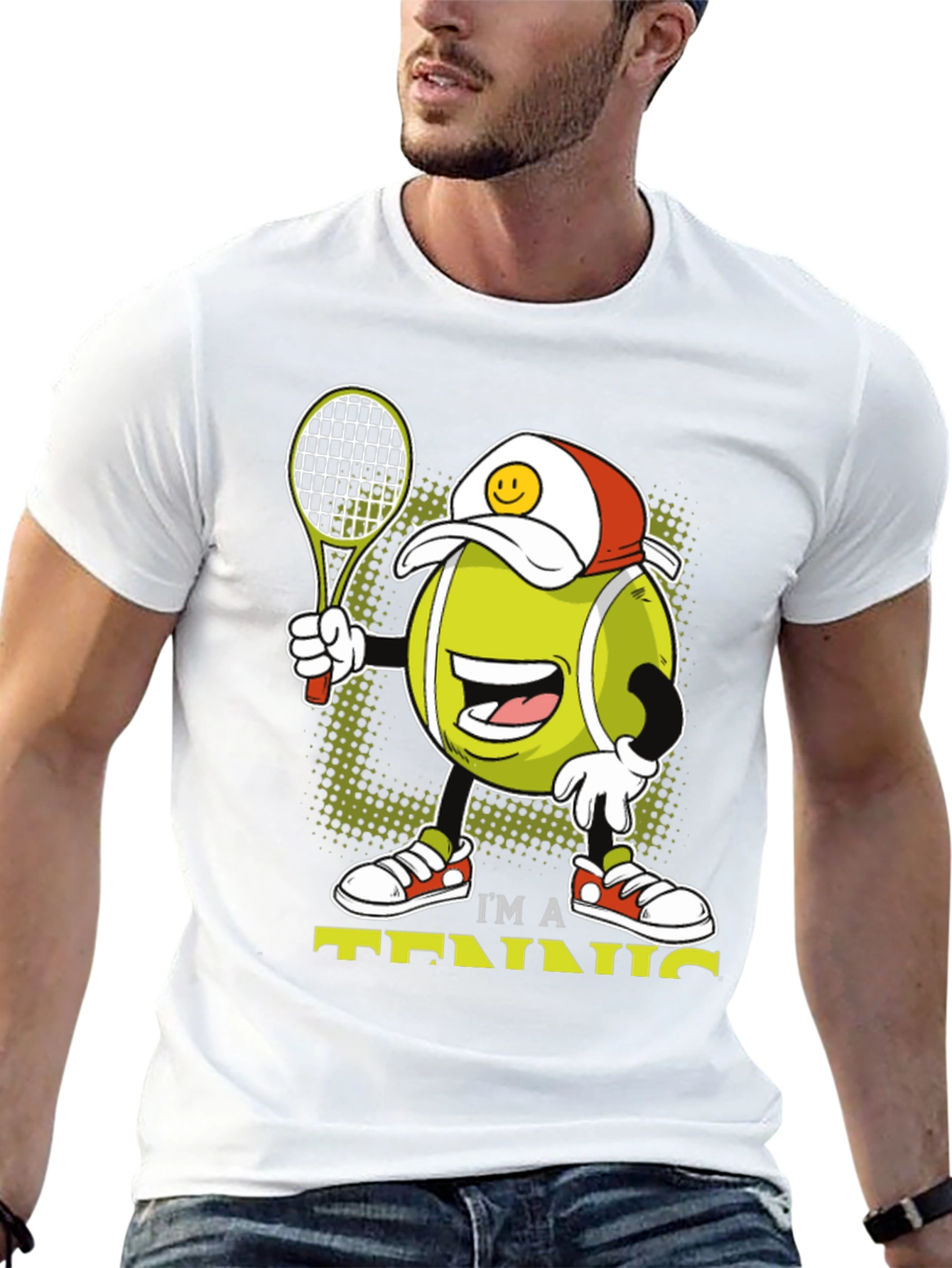 Funny Tennis Cartoon T-Shirt