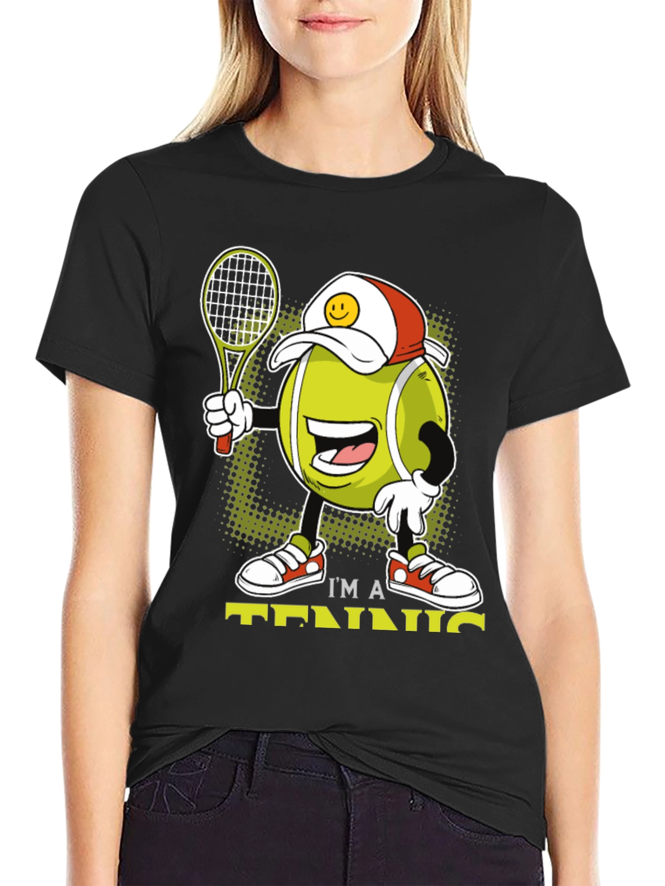 Funny Tennis Cartoon T-Shirt