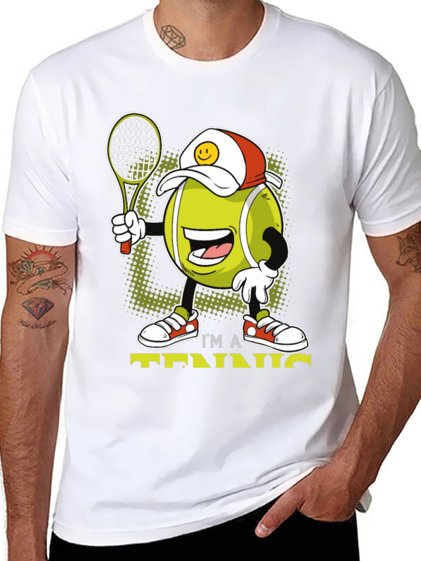 Funny Tennis Cartoon T-Shirt