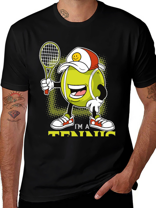 Funny Tennis Cartoon T-Shirt