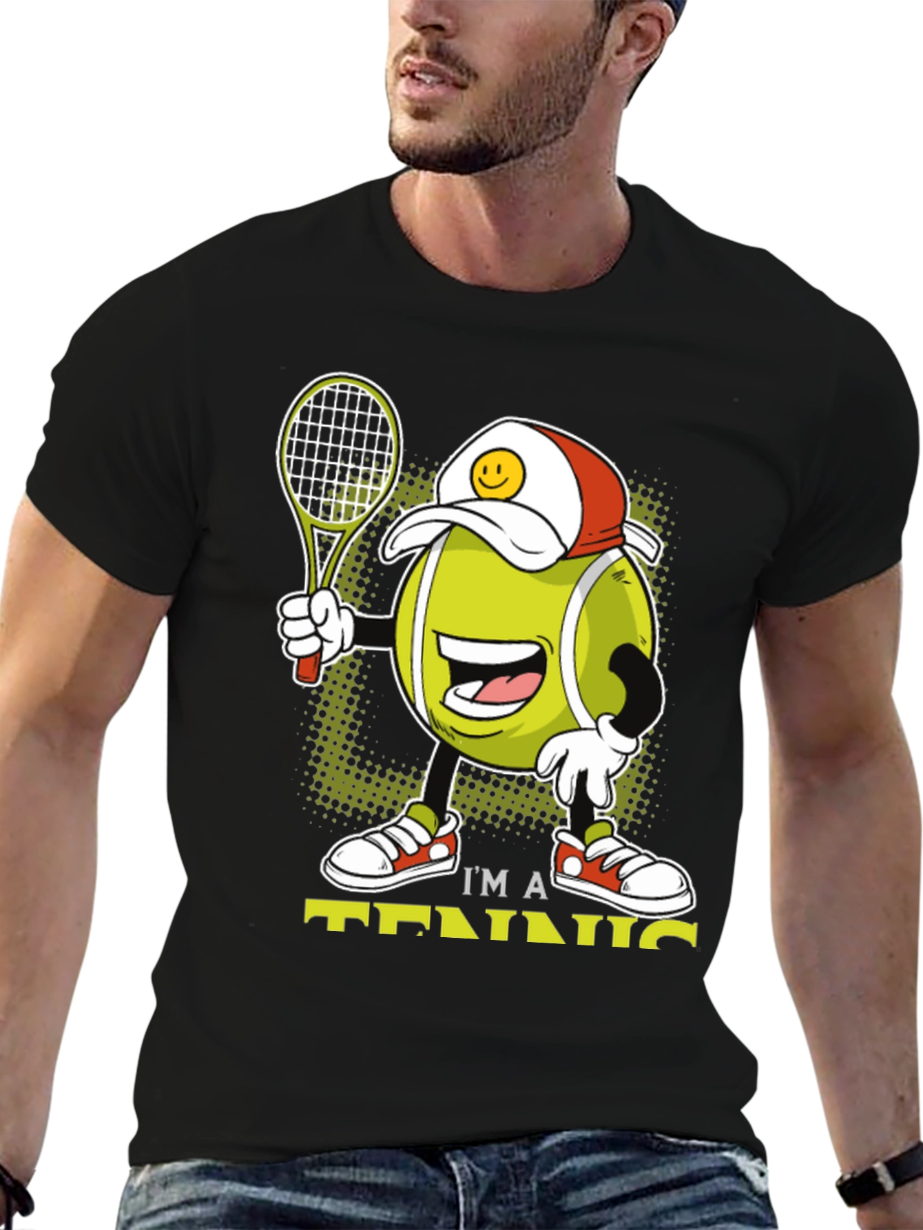 Funny Tennis Cartoon T-Shirt