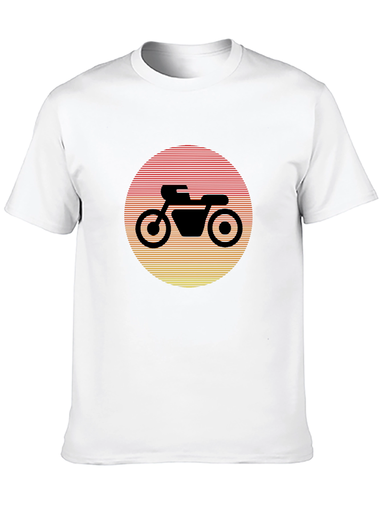 Retro Motorcycle Sunset Graphic Tee