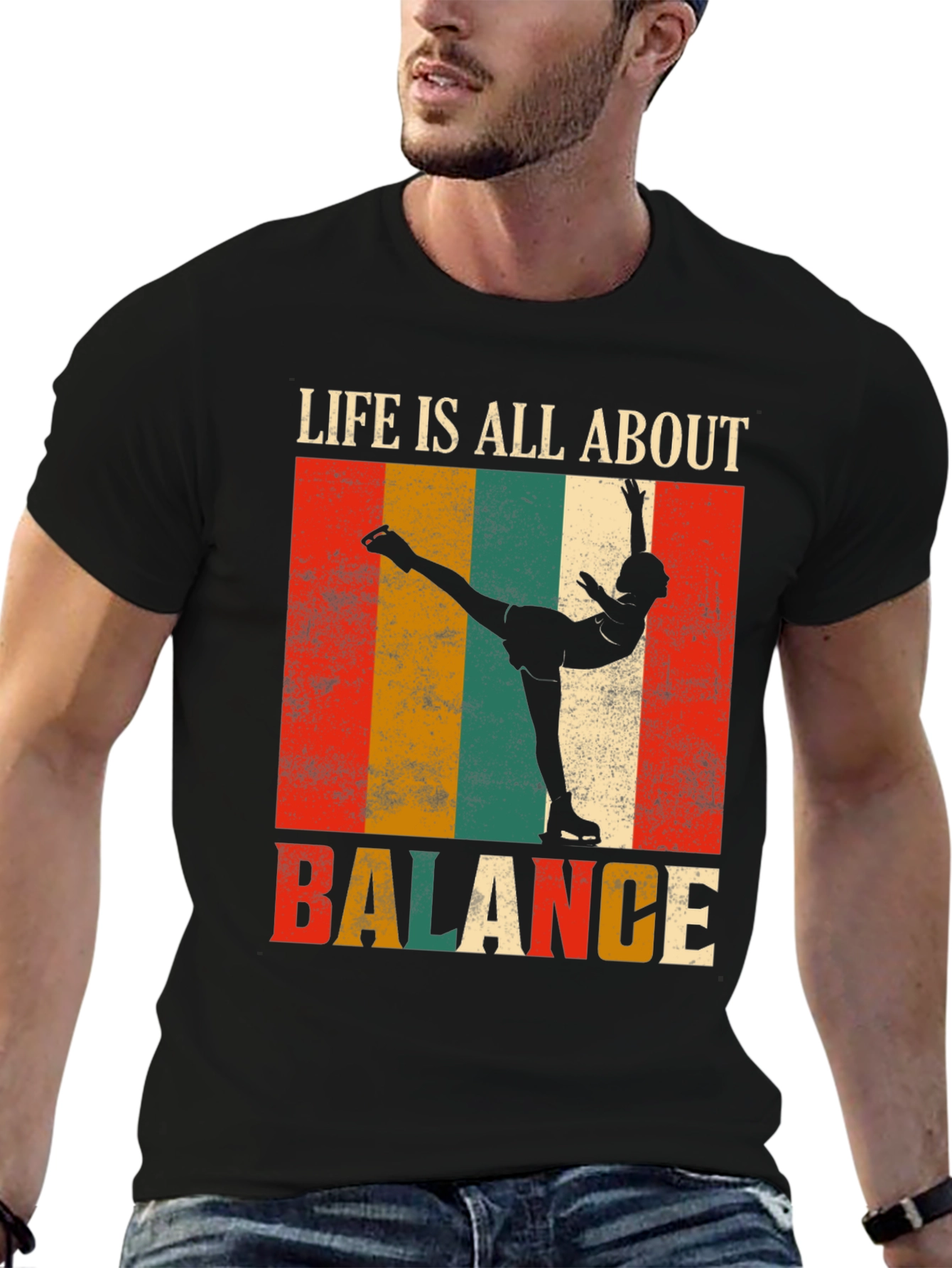 Life Is All About Balance Retro Graphic Tee