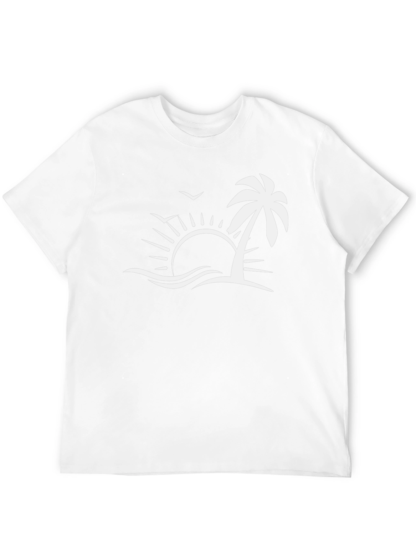 Tropical Palm Sunset Graphic Tee - Black