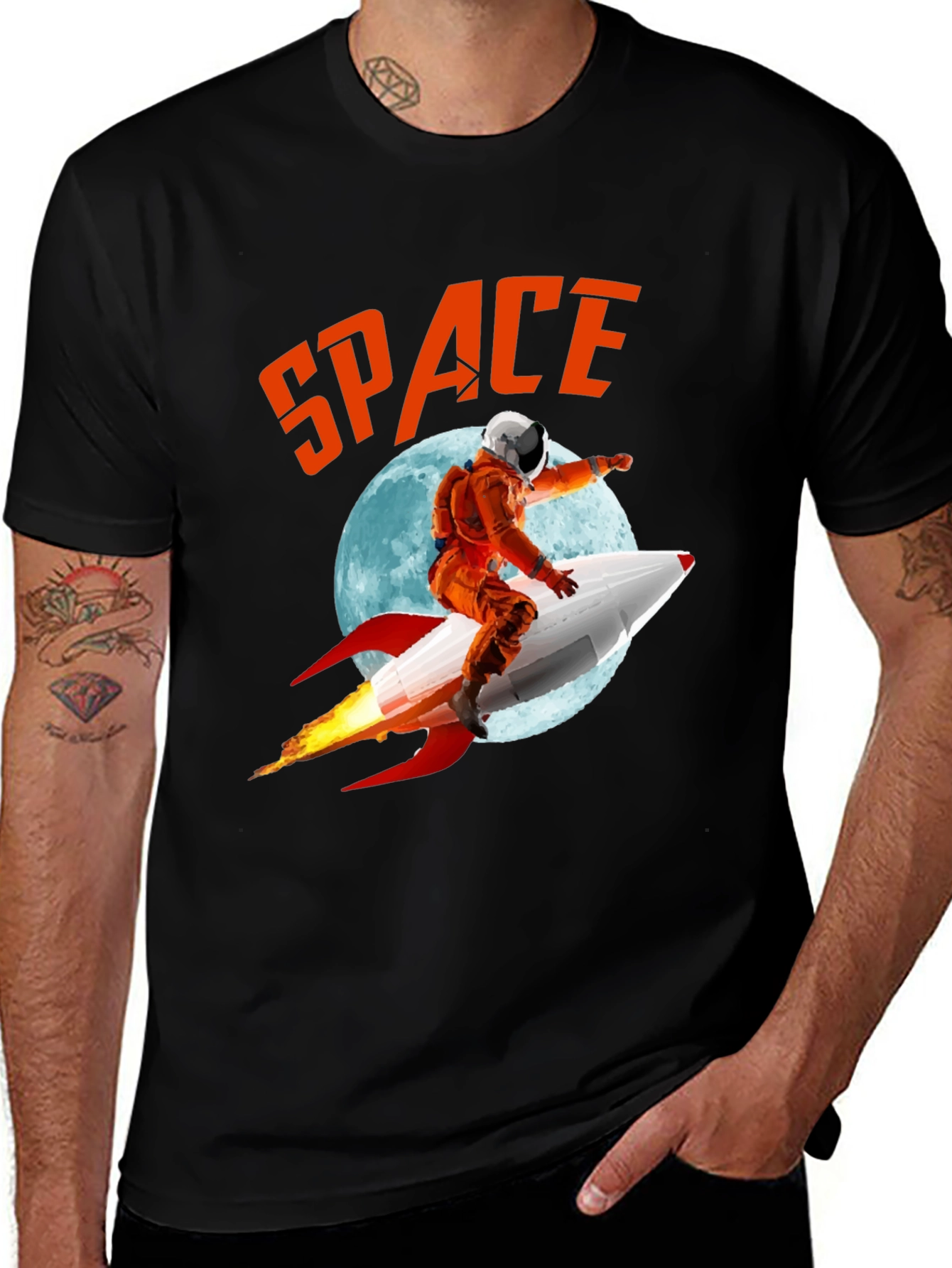 Retro Space Rocket Ride T-Shirt