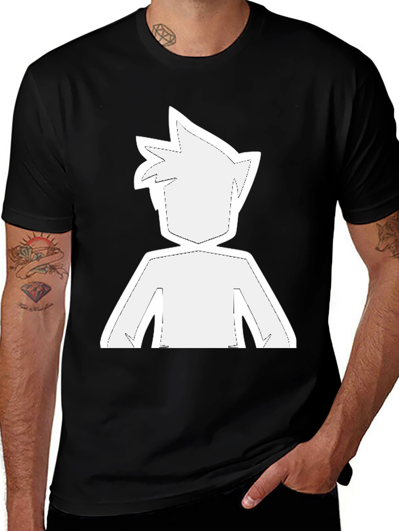 Modern Graphic Tee - Anime Inspired Silhouette