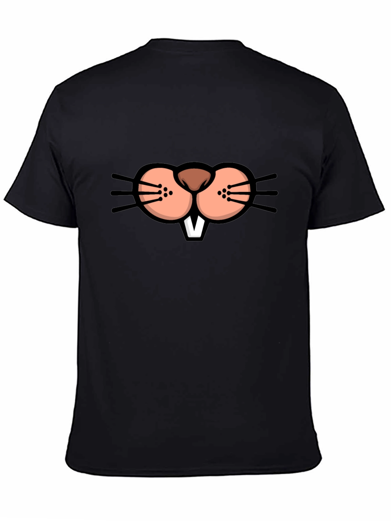 Funny Beaver Face Graphic T-Shirt