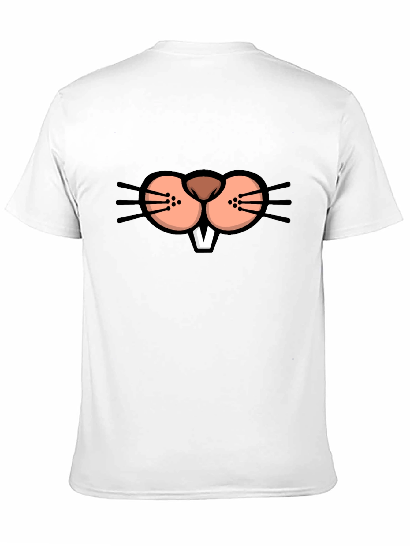 Funny Beaver Face Graphic T-Shirt