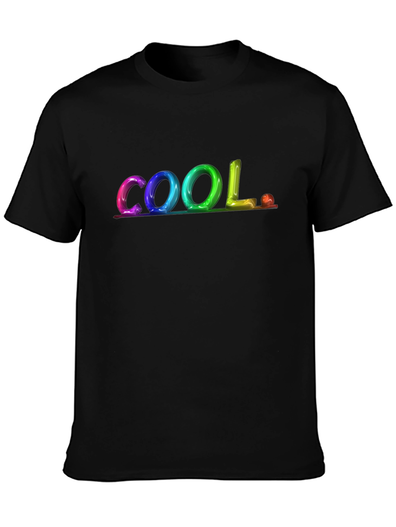 Cool Graphic Print Black T-Shirt