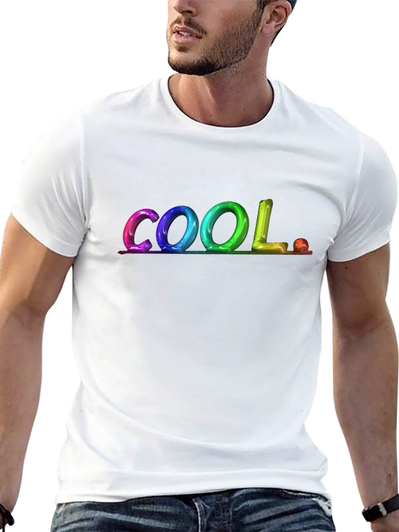 Cool Graphic Print Black T-Shirt