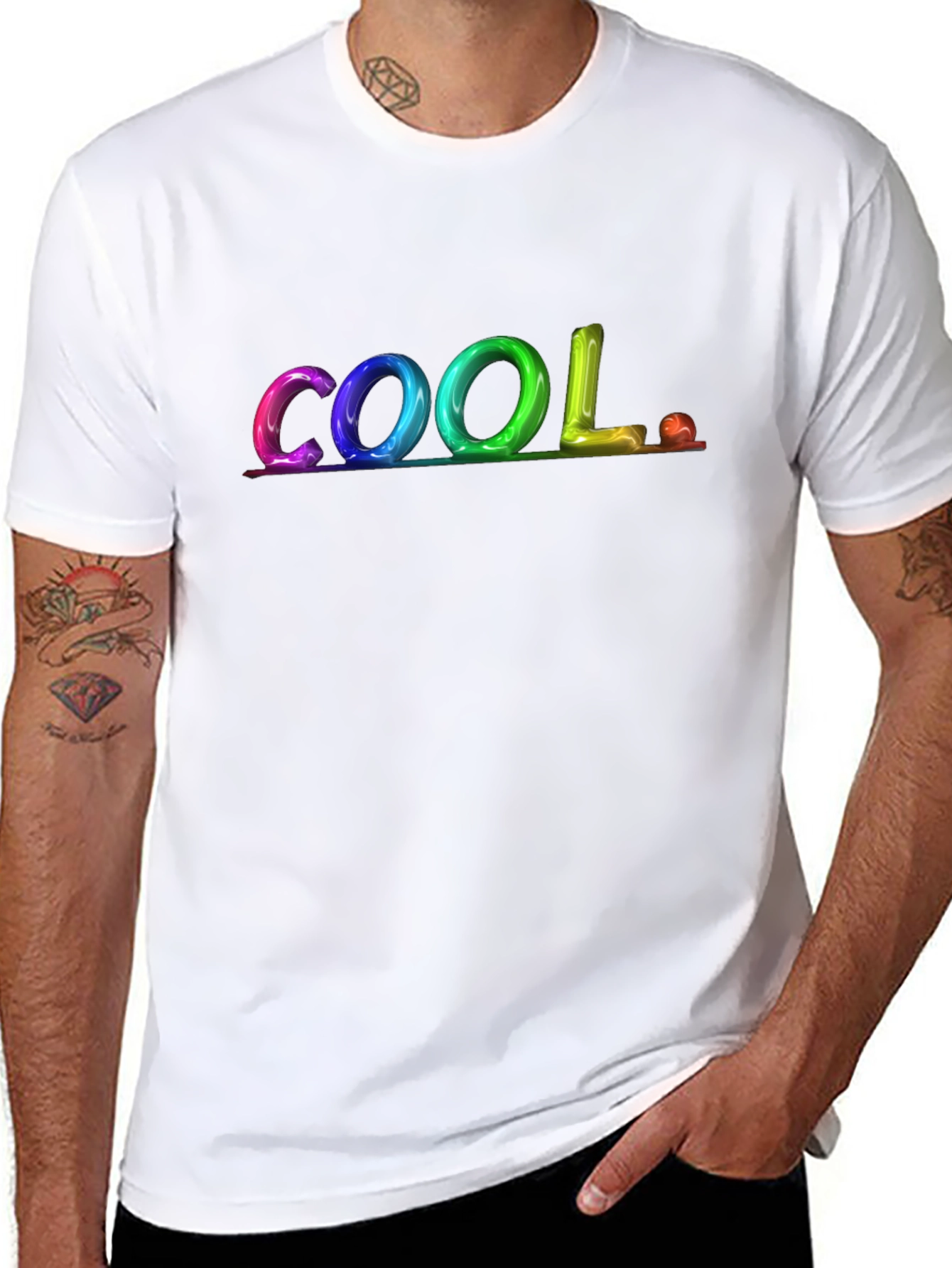 Cool Graphic Print Black T-Shirt