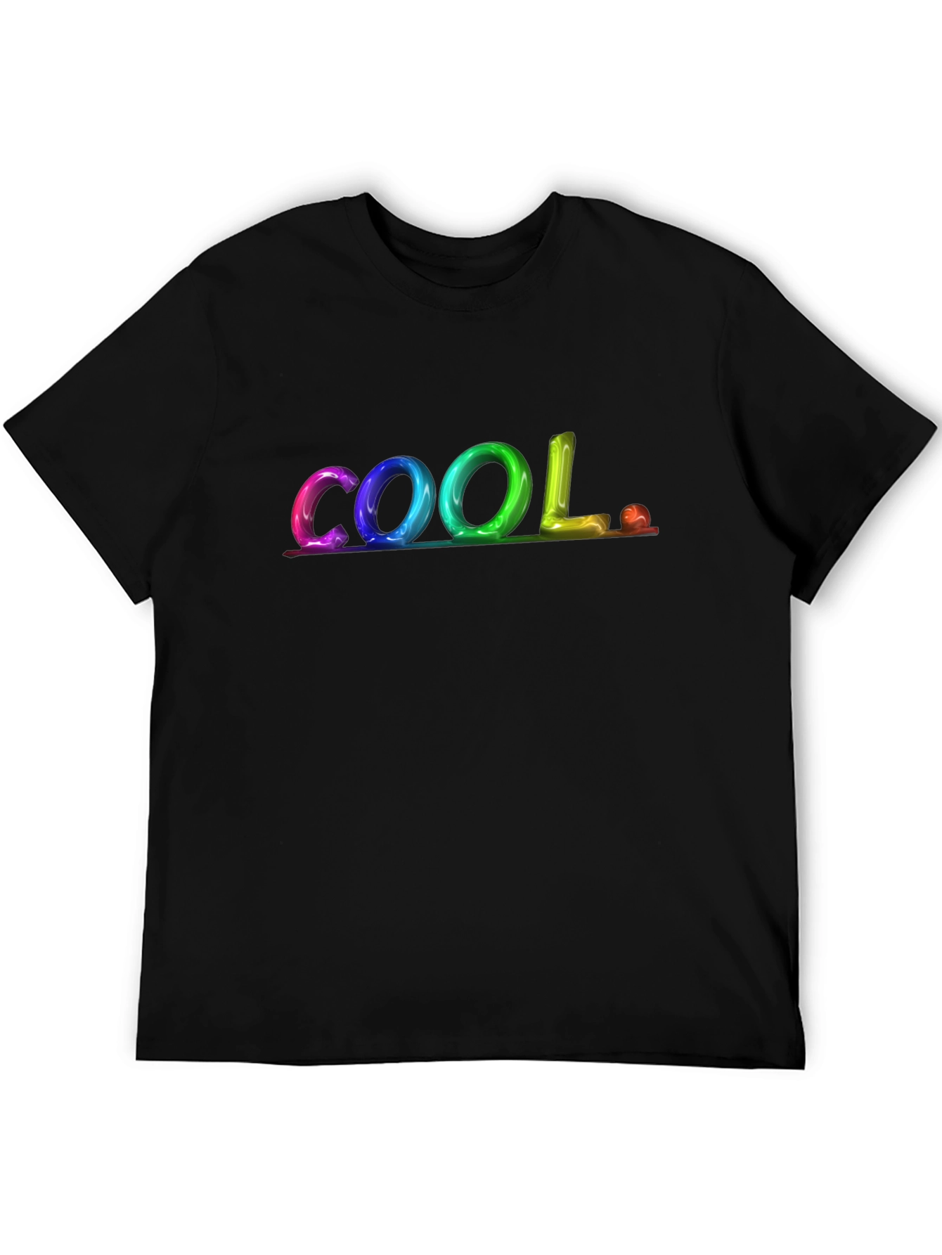 Cool Graphic Print Black T-Shirt