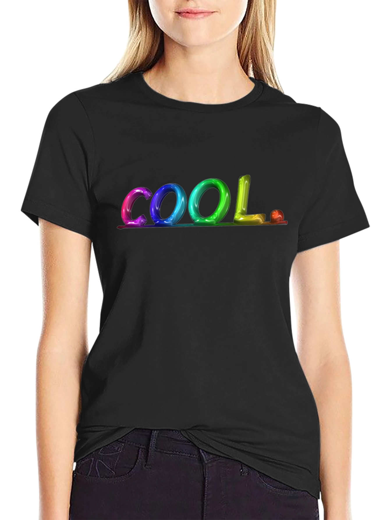Cool Graphic Print Black T-Shirt