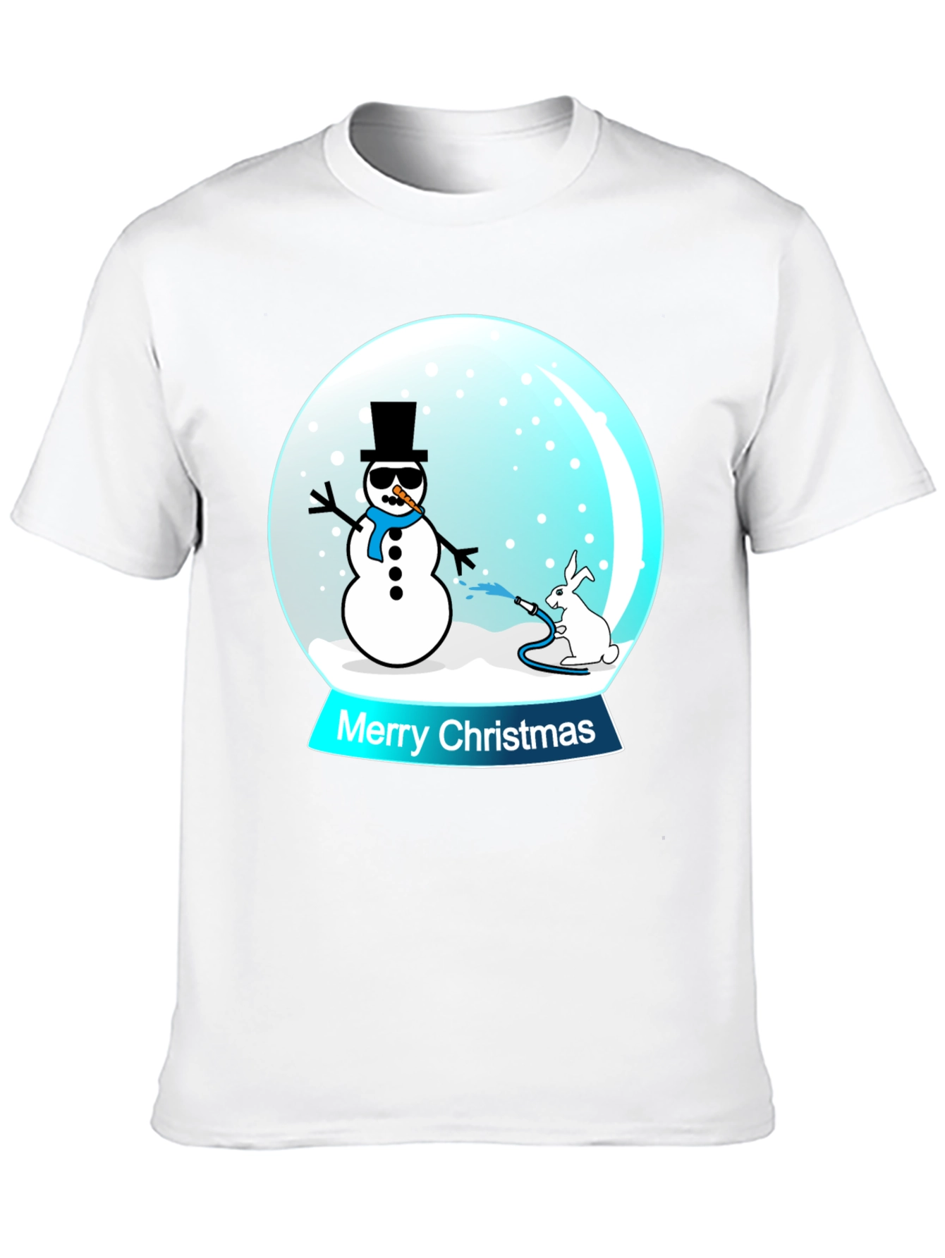 Funny Christmas Snow Globe Graphic T-Shirt