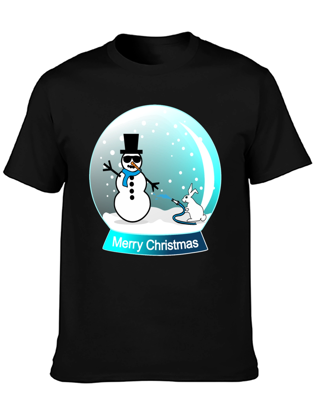 Funny Christmas Snow Globe Graphic T-Shirt