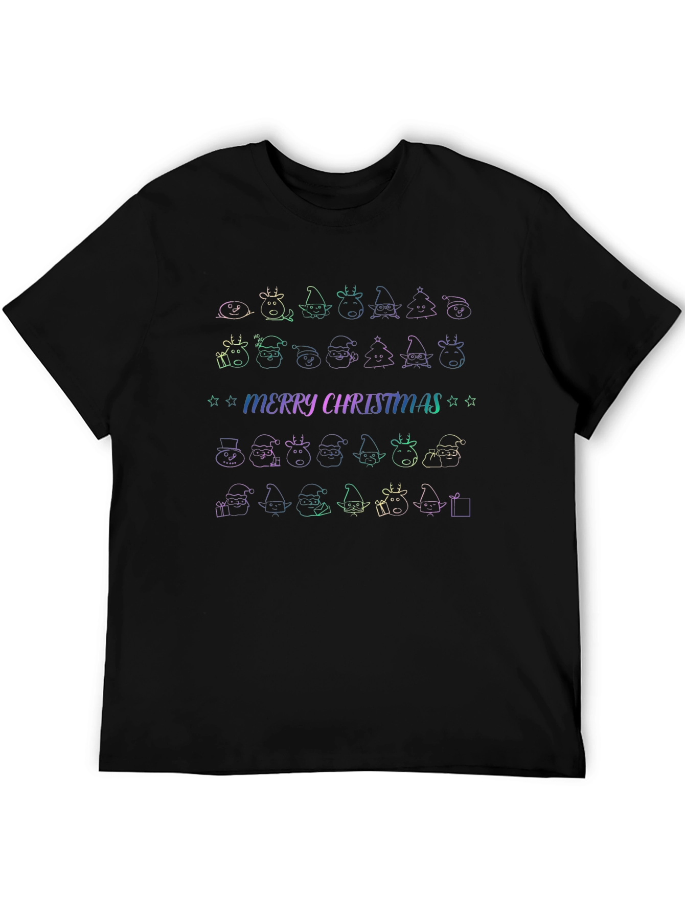 Merry Christmas Doodle T-Shirt - Holiday Cheer!