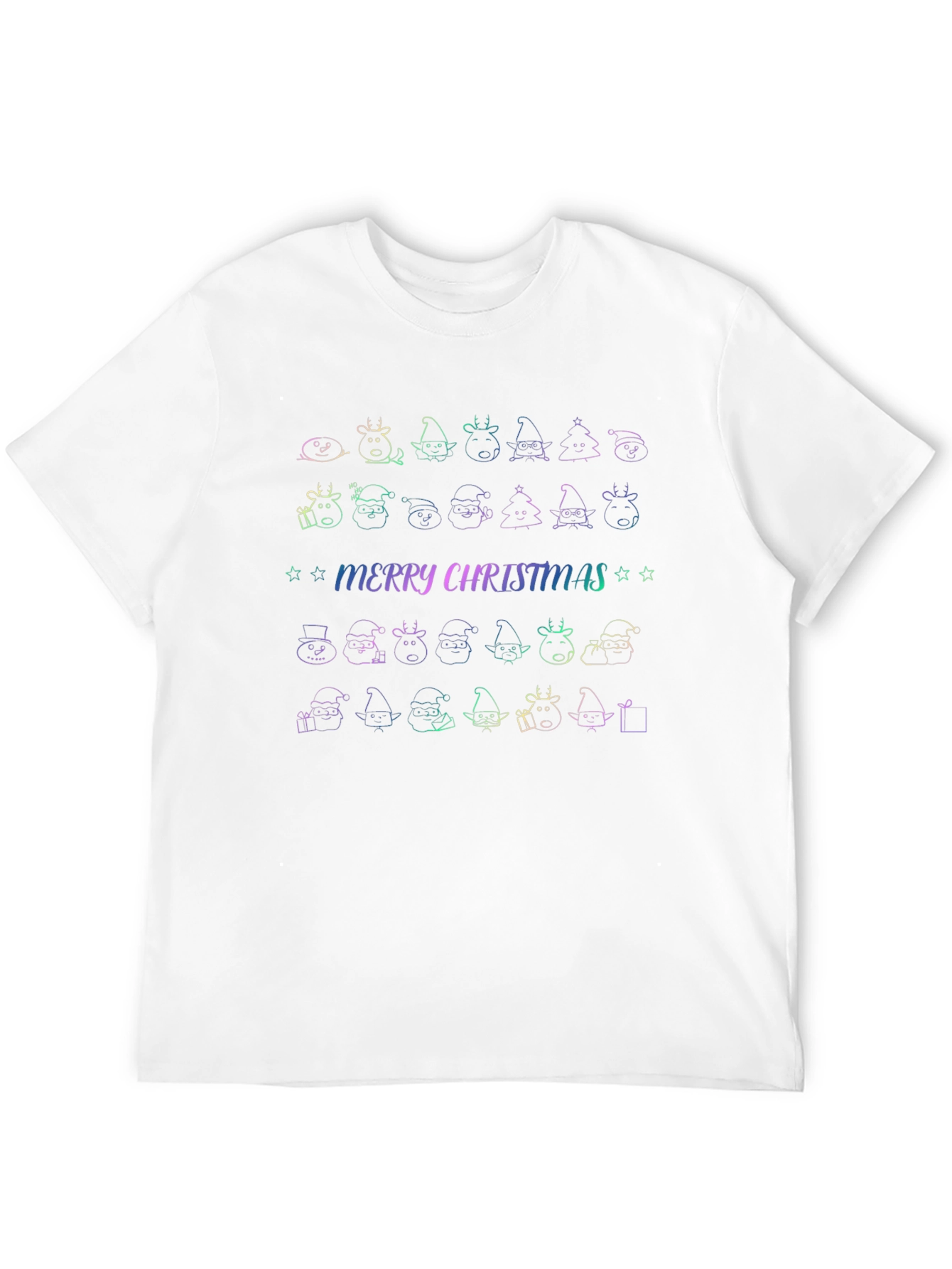 Merry Christmas Doodle T-Shirt - Holiday Cheer!