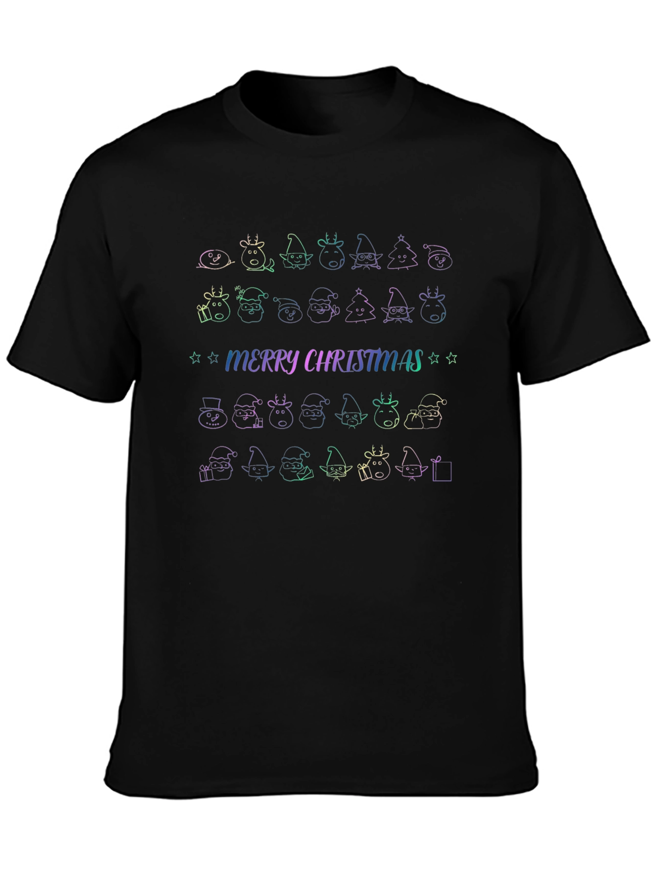 Merry Christmas Doodle T-Shirt - Holiday Cheer!