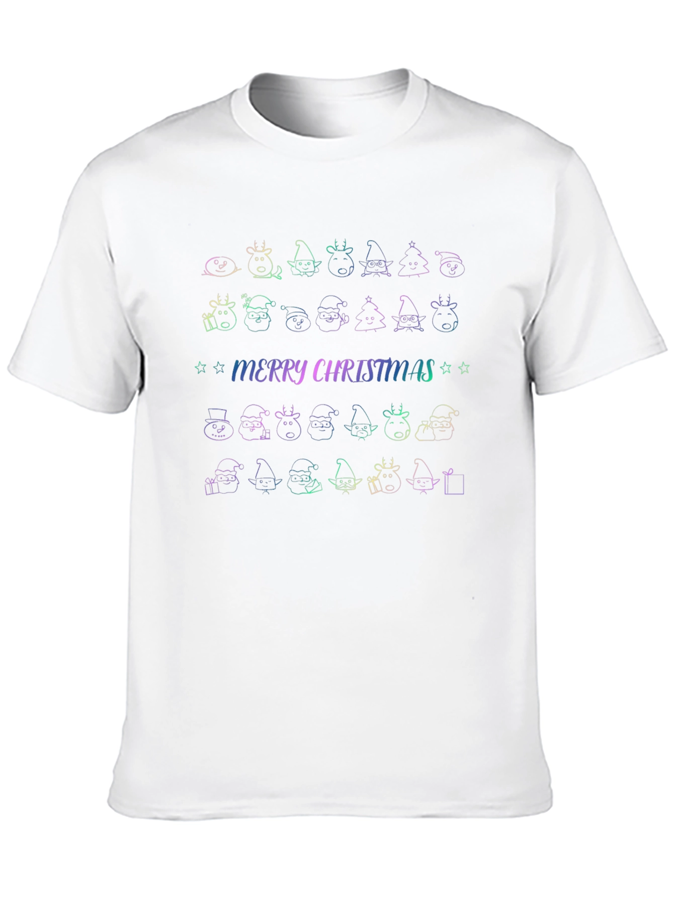 Merry Christmas Doodle T-Shirt - Holiday Cheer!