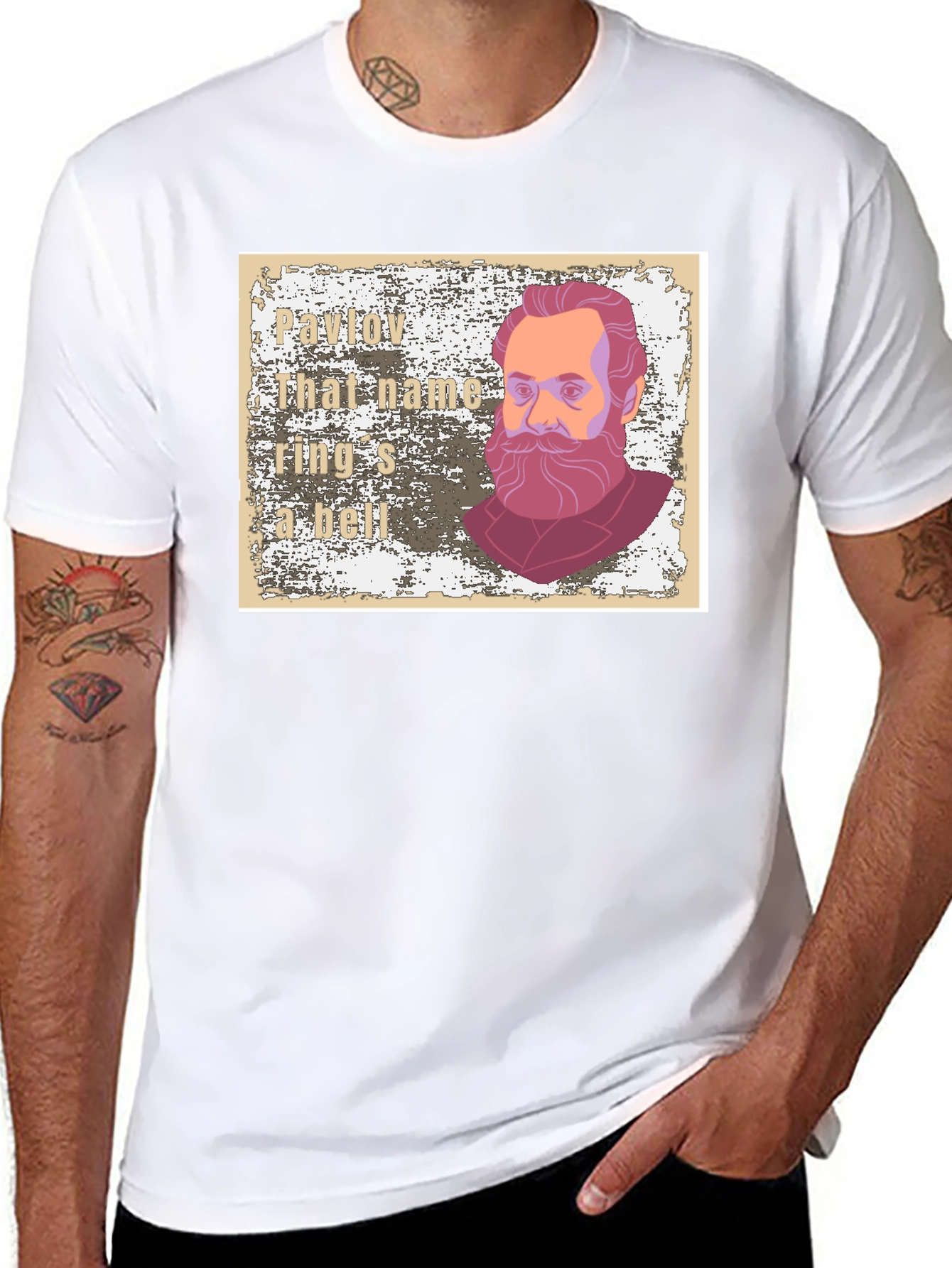 Pavlov Rings a Bell Black Graphic T-Shirt