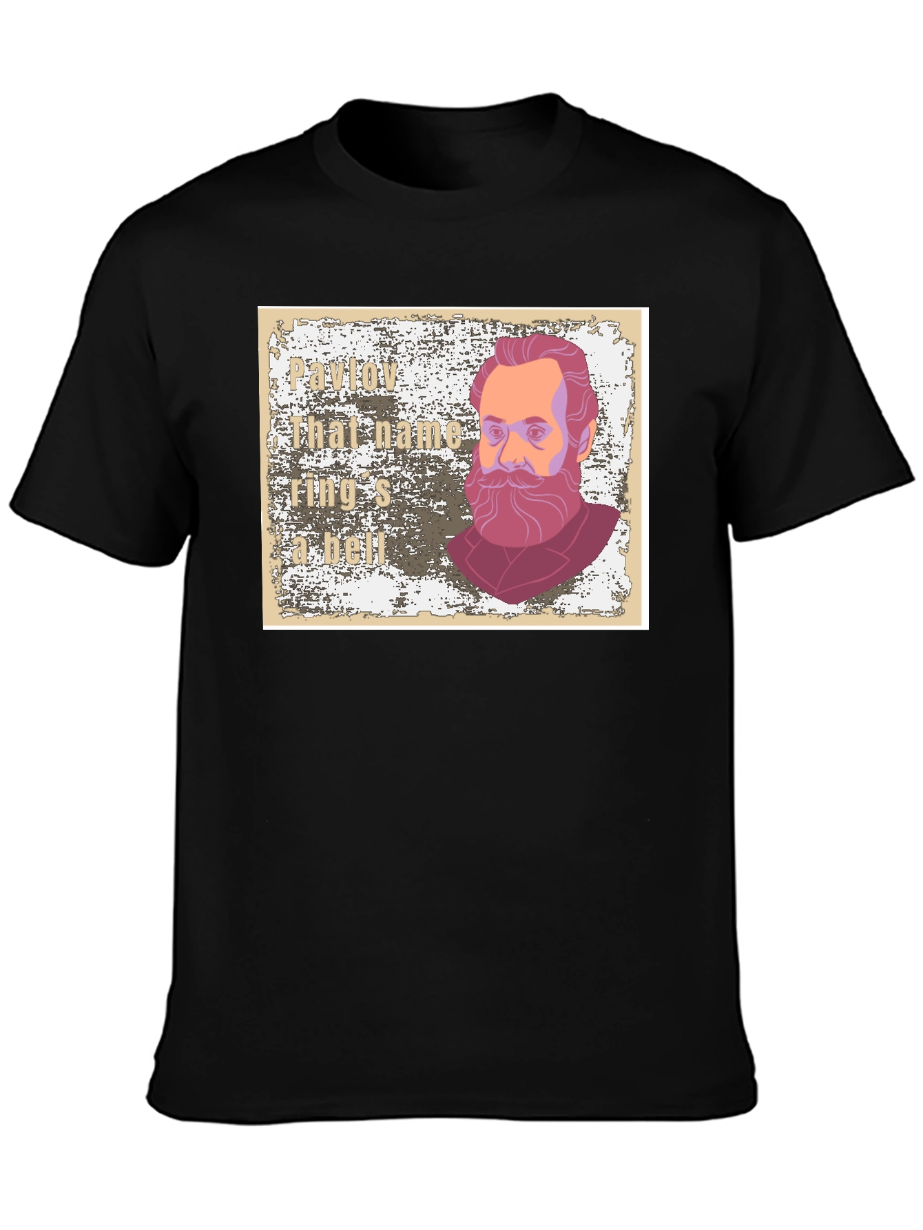 Pavlov Rings a Bell Black Graphic T-Shirt