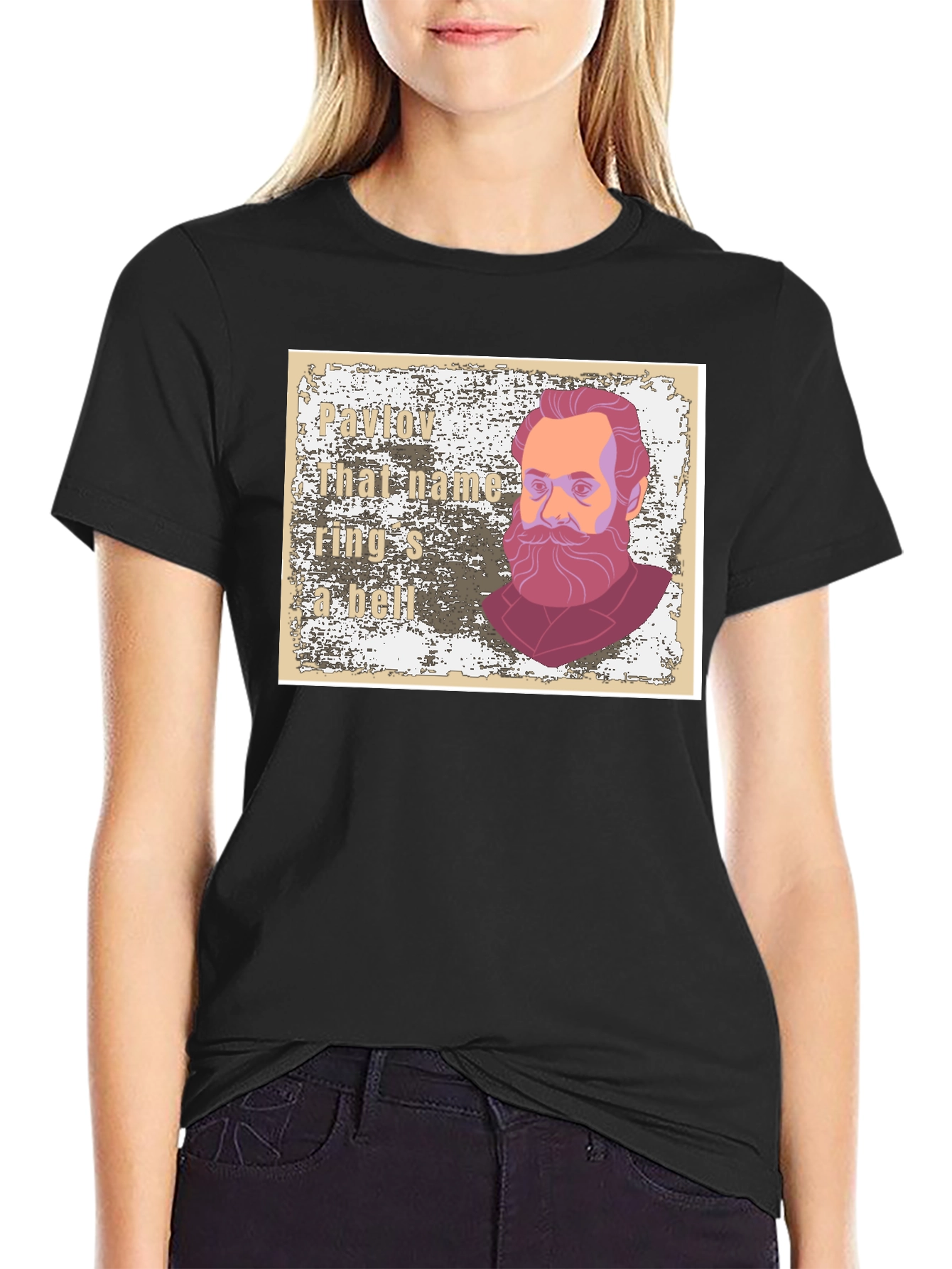 Pavlov Rings a Bell Black Graphic T-Shirt