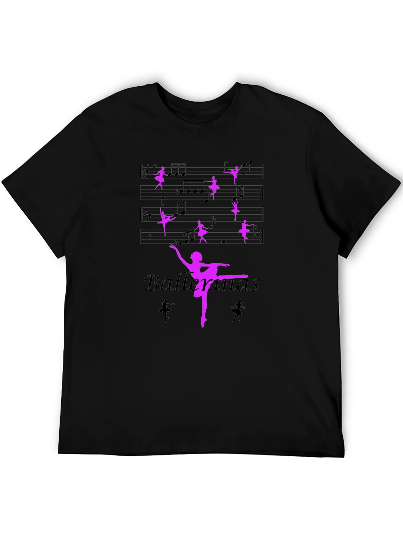 Ballerina Music Black T-Shirt