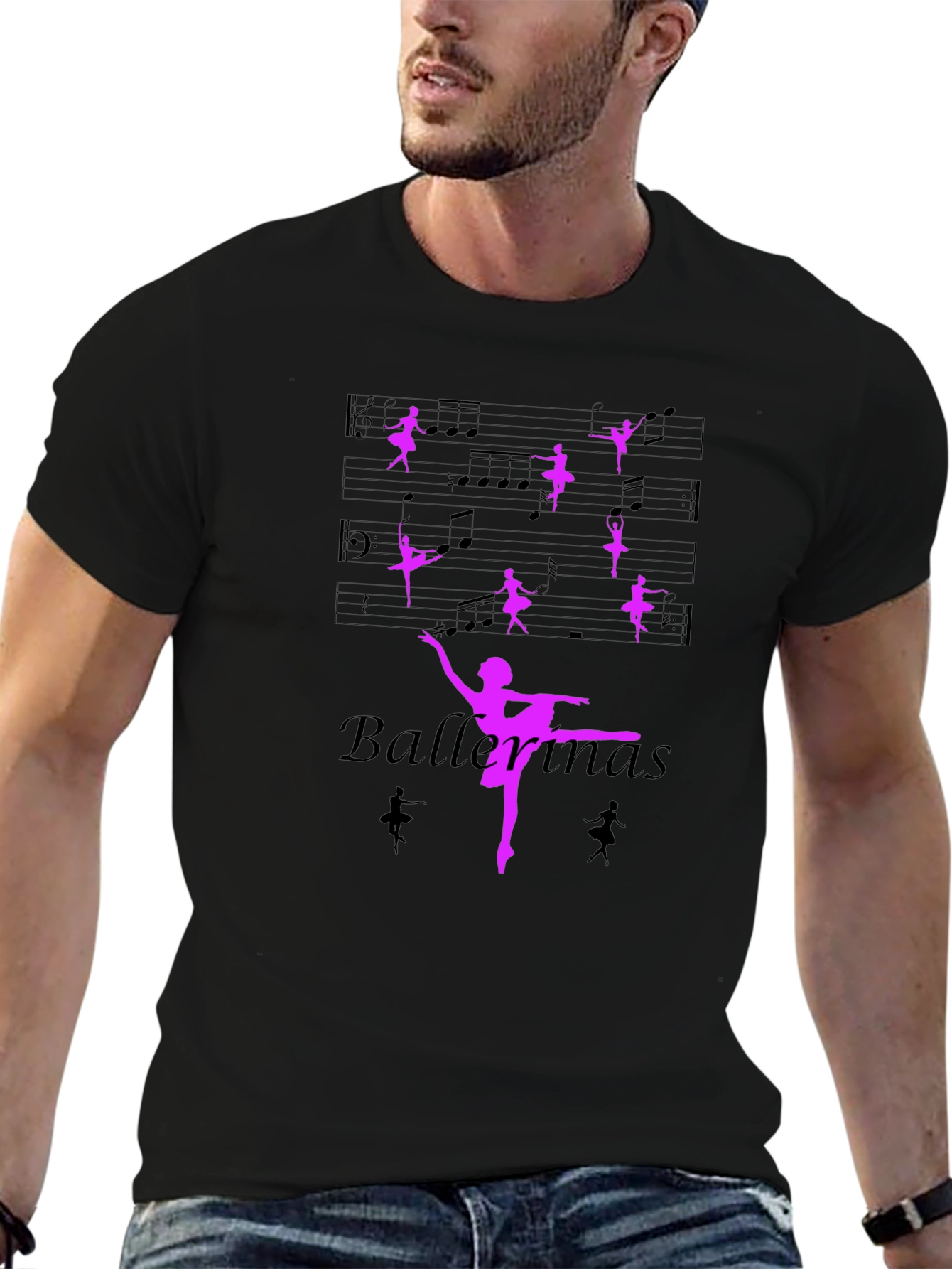 Ballerina Music Black T-Shirt