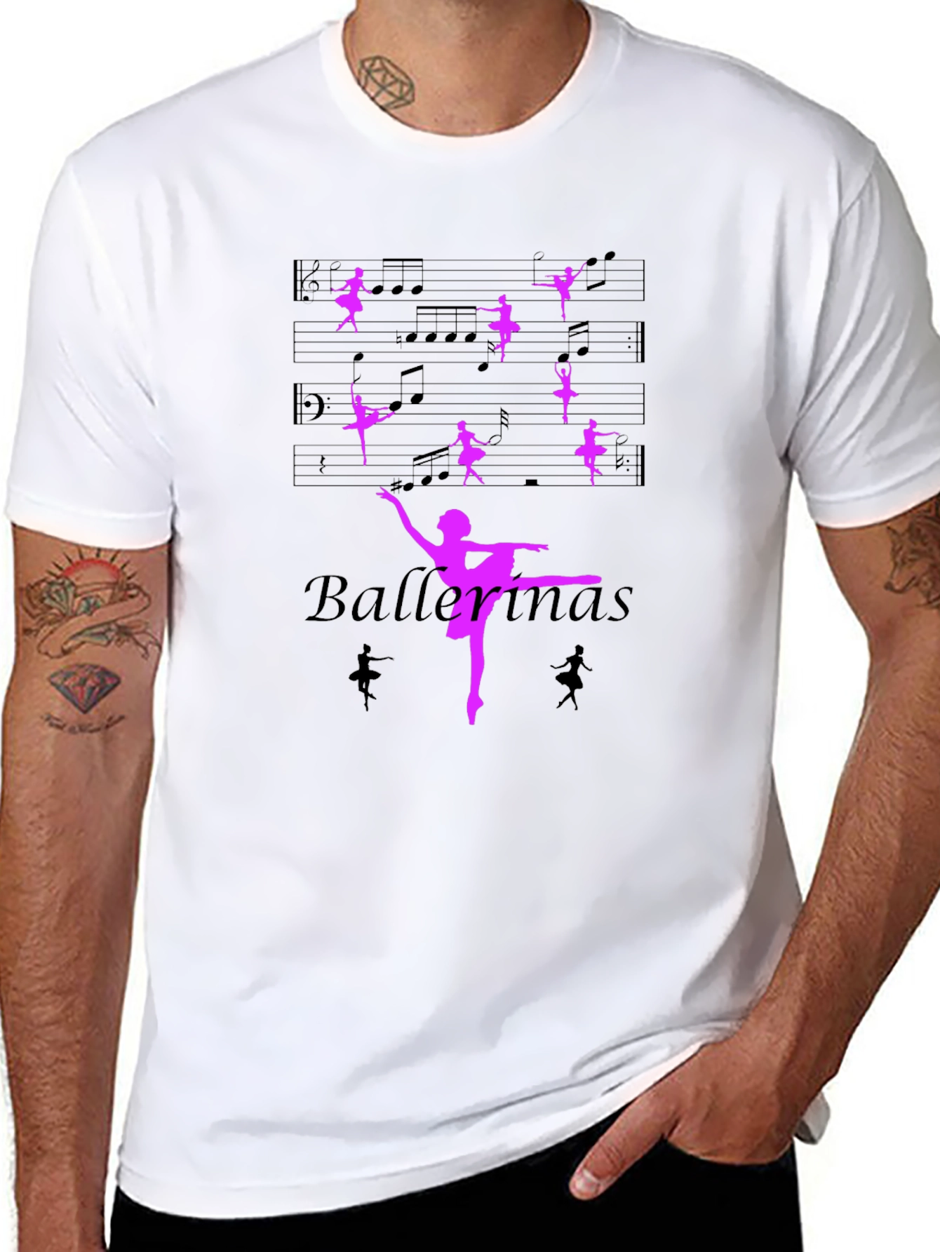 Ballerina Music Black T-Shirt