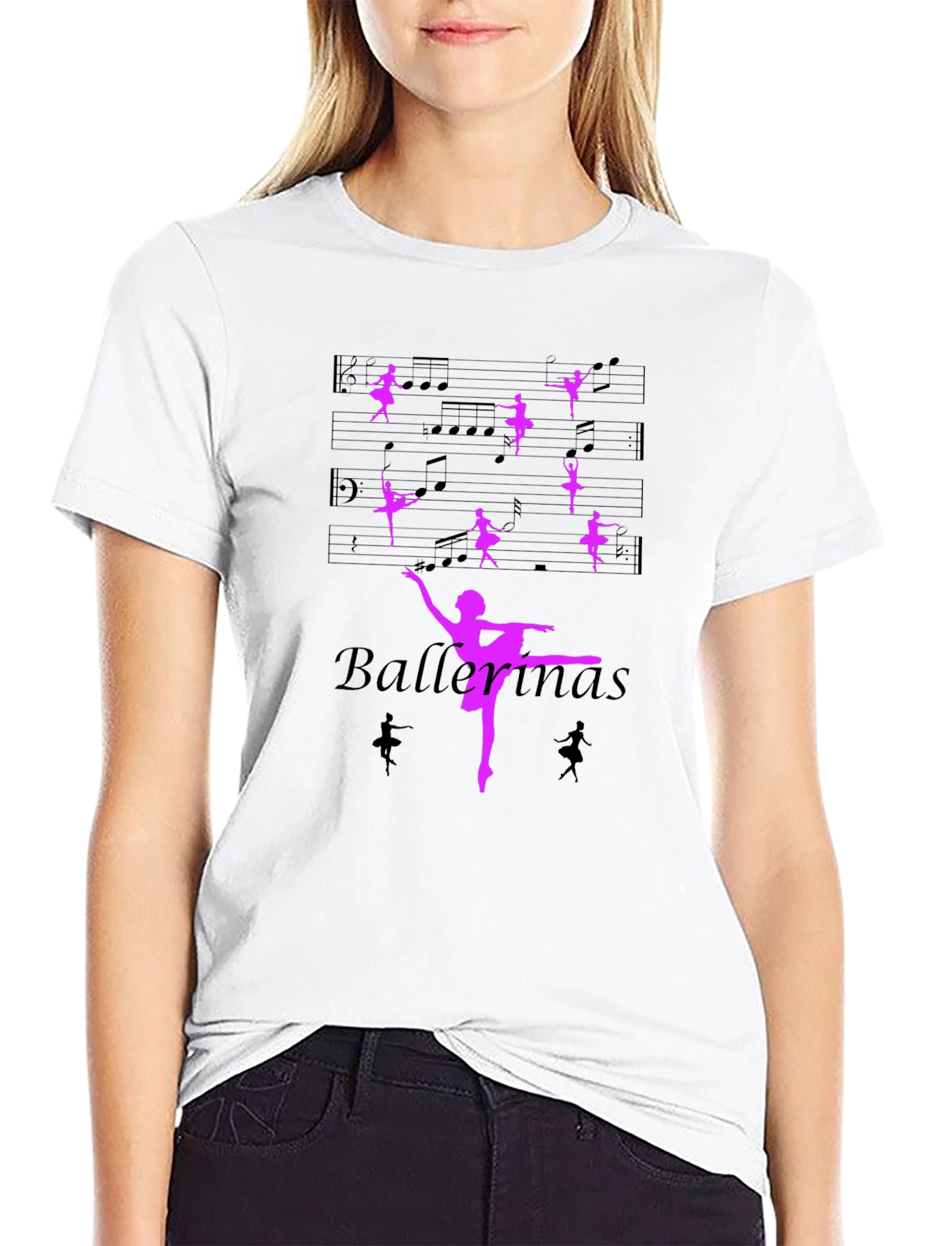 Ballerina Music Black T-Shirt
