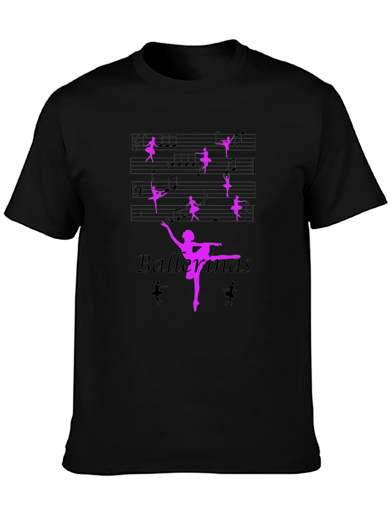 Ballerina Music Black T-Shirt