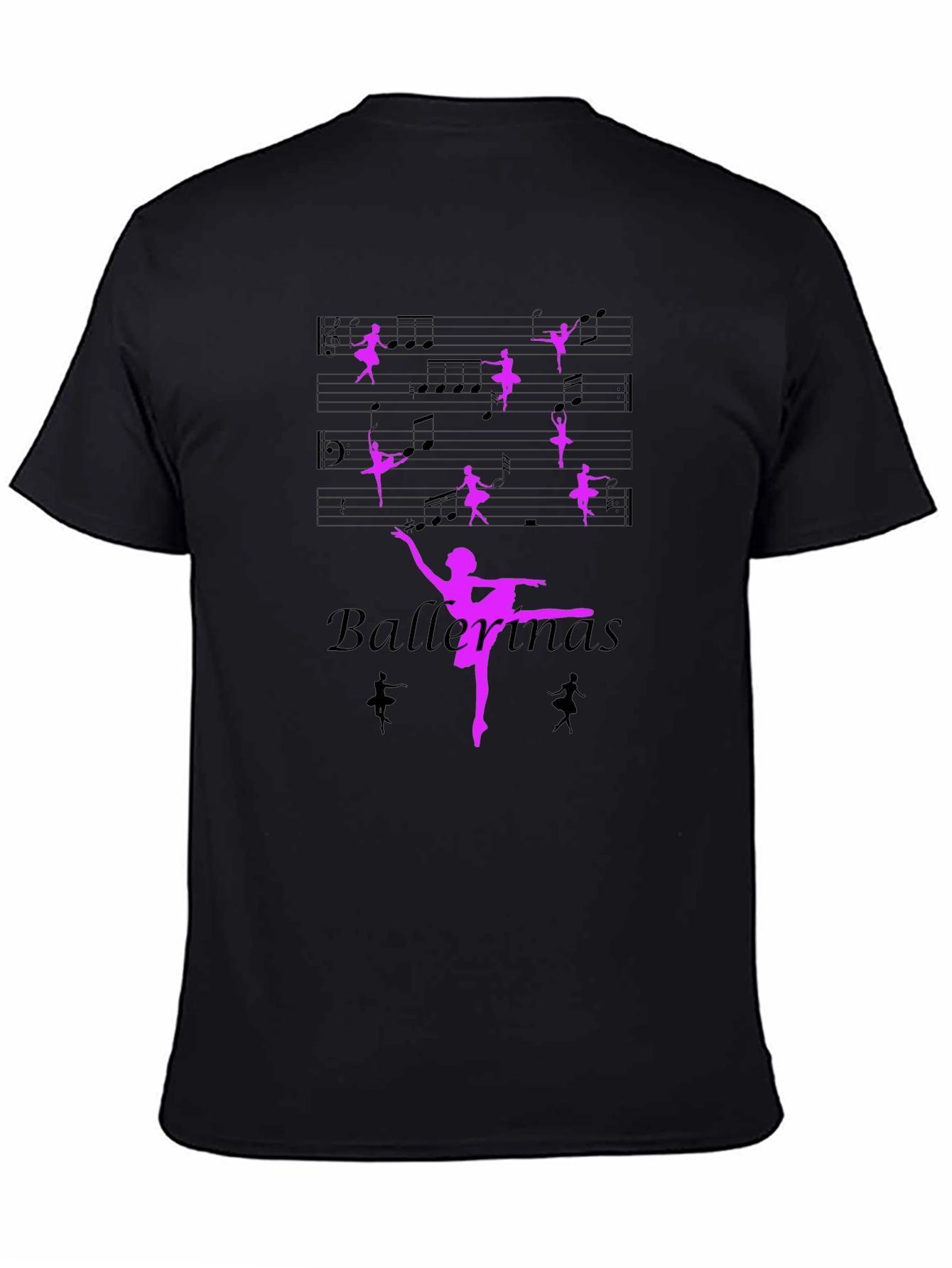 Ballerina Music Black T-Shirt
