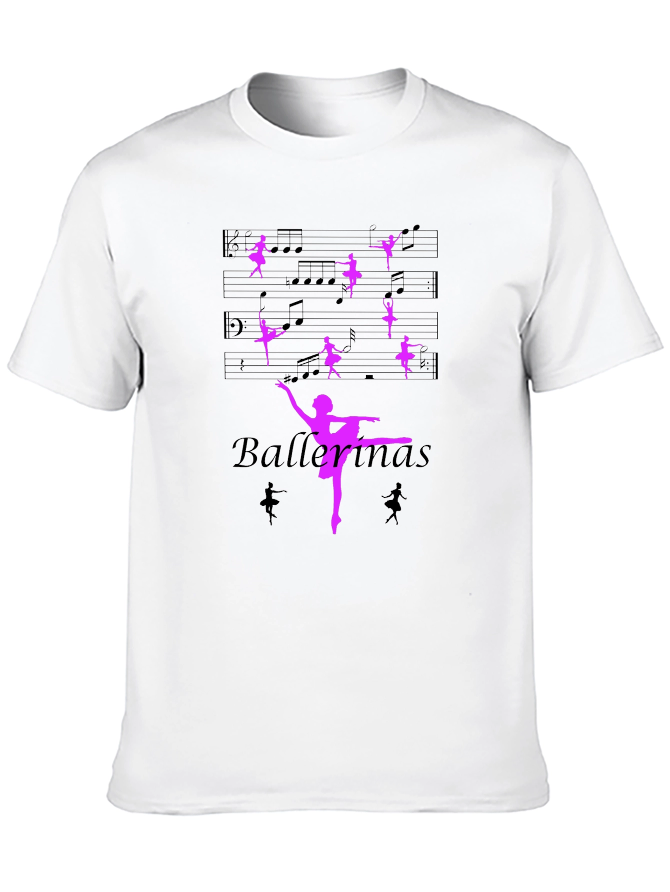 Ballerina Music Black T-Shirt