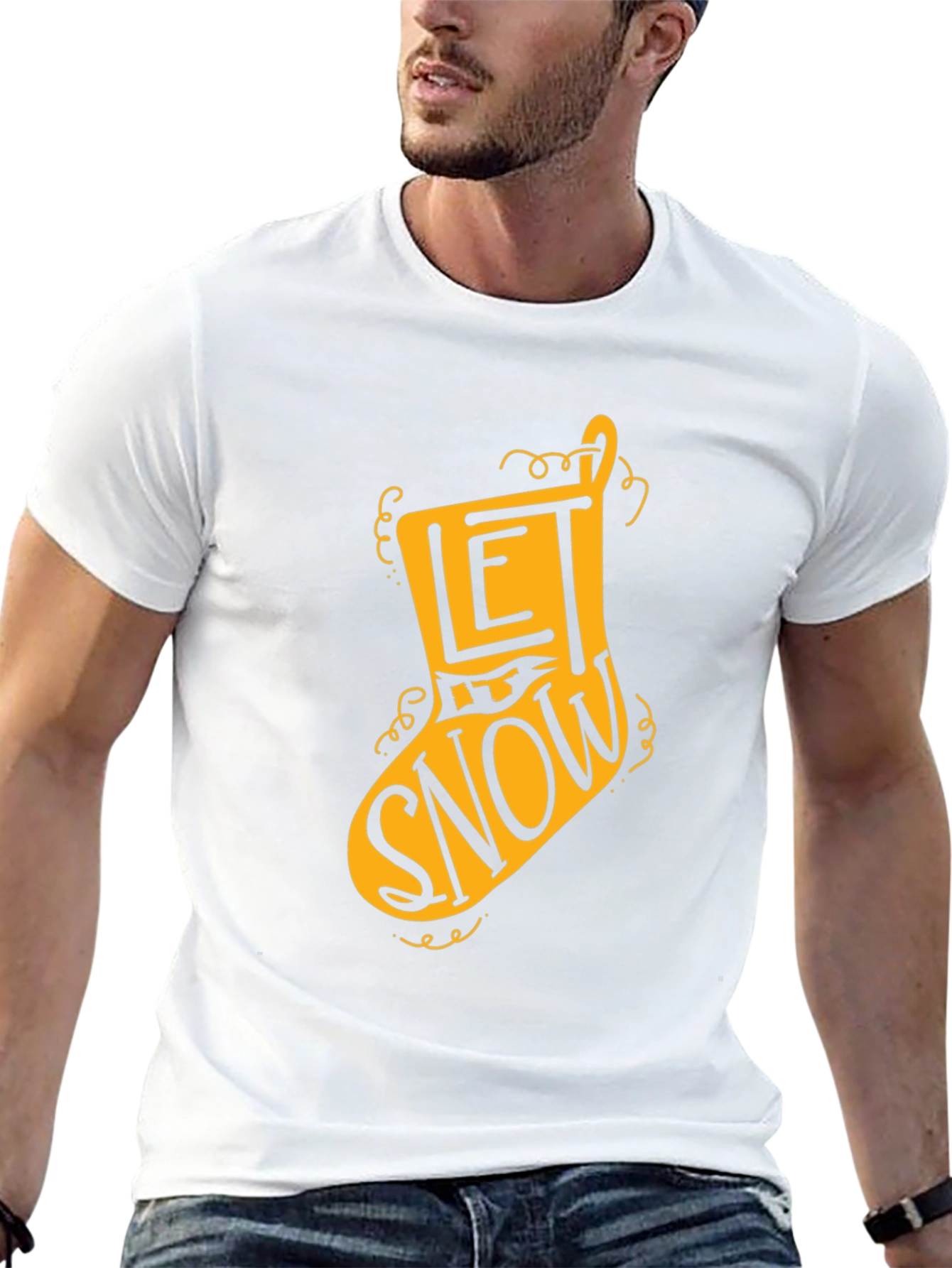 Let It Snow Christmas Stocking T-Shirt