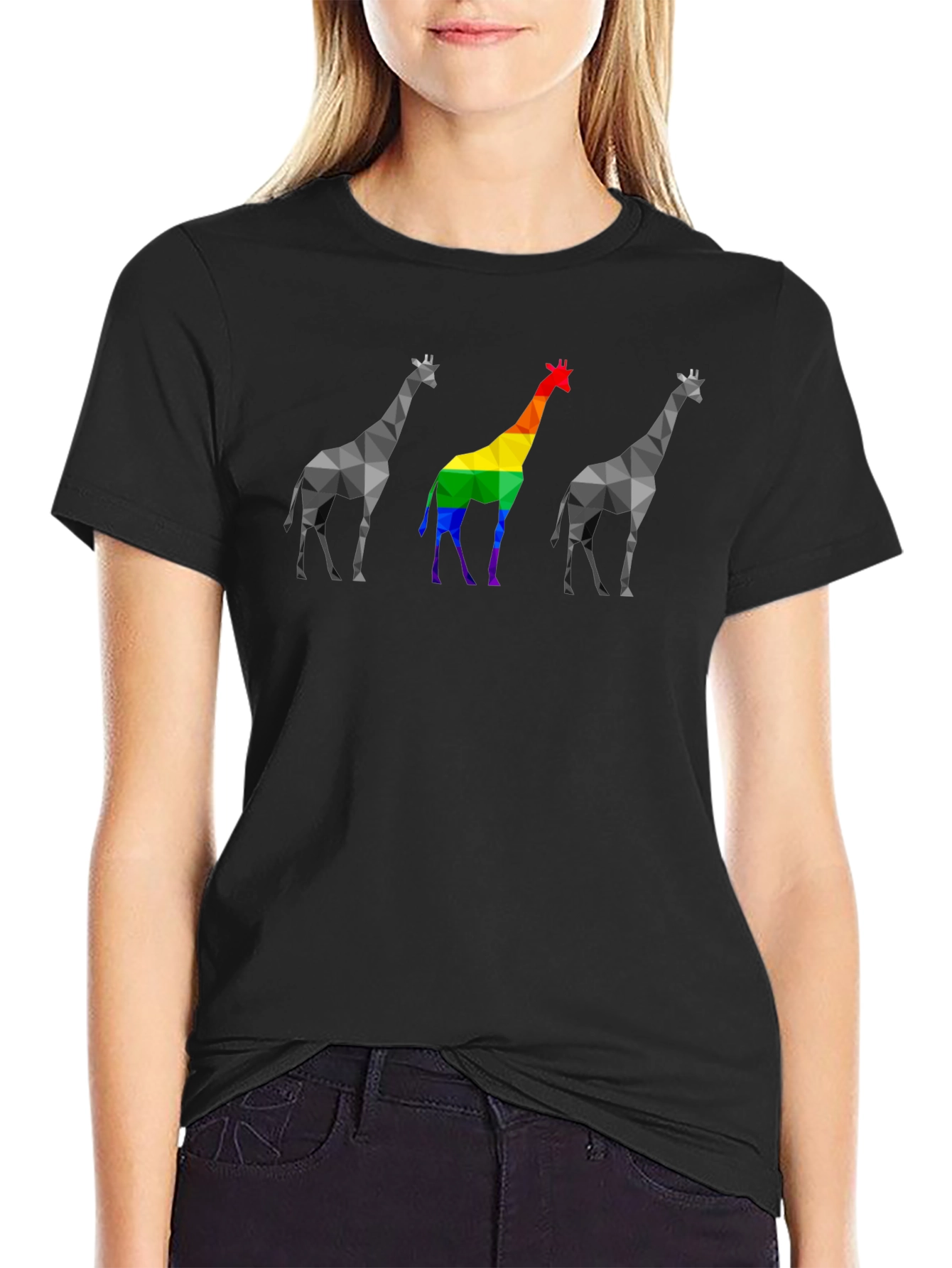 Geometric Giraffe Pride T-Shirt