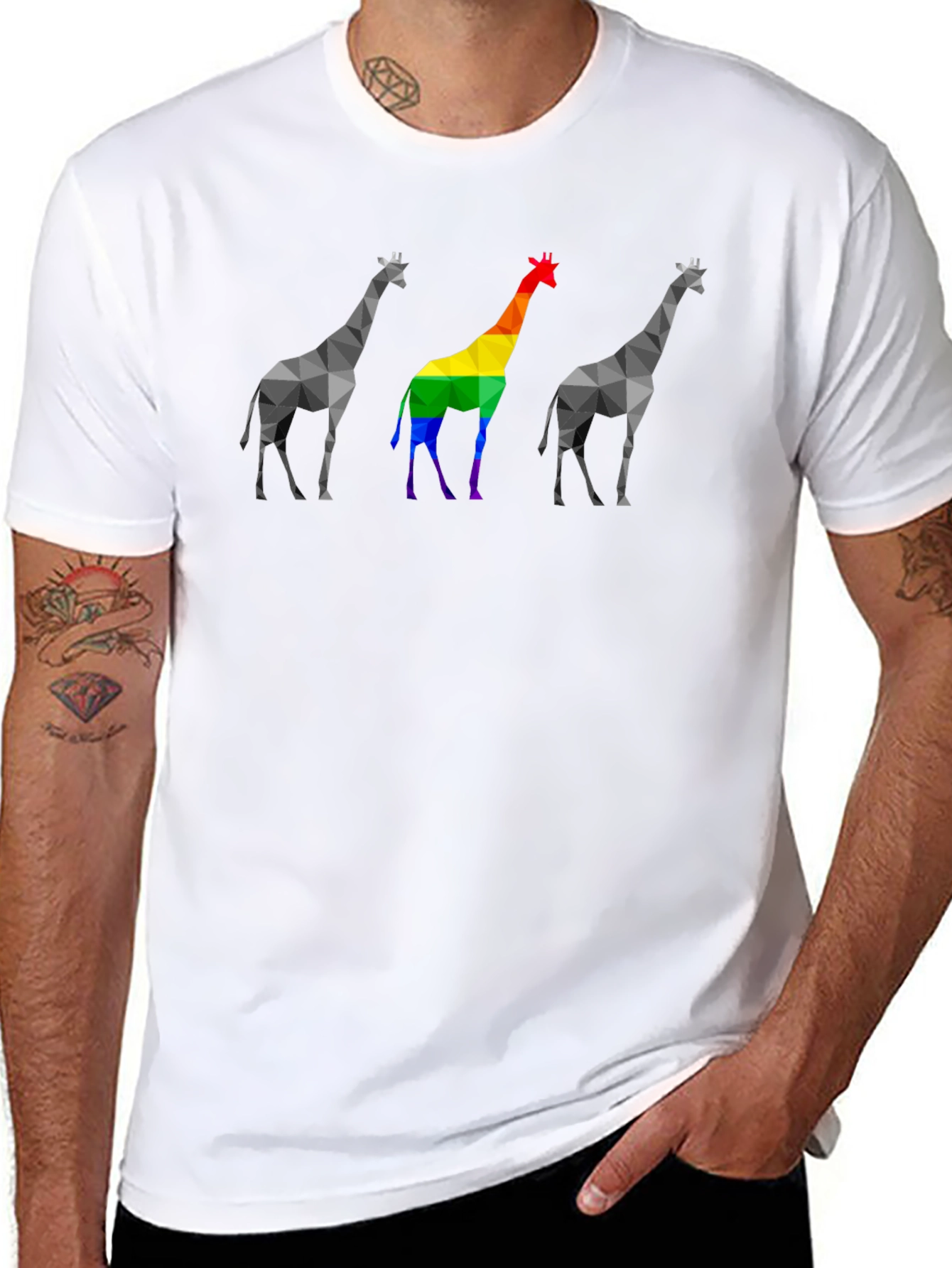 Geometric Giraffe Pride T-Shirt