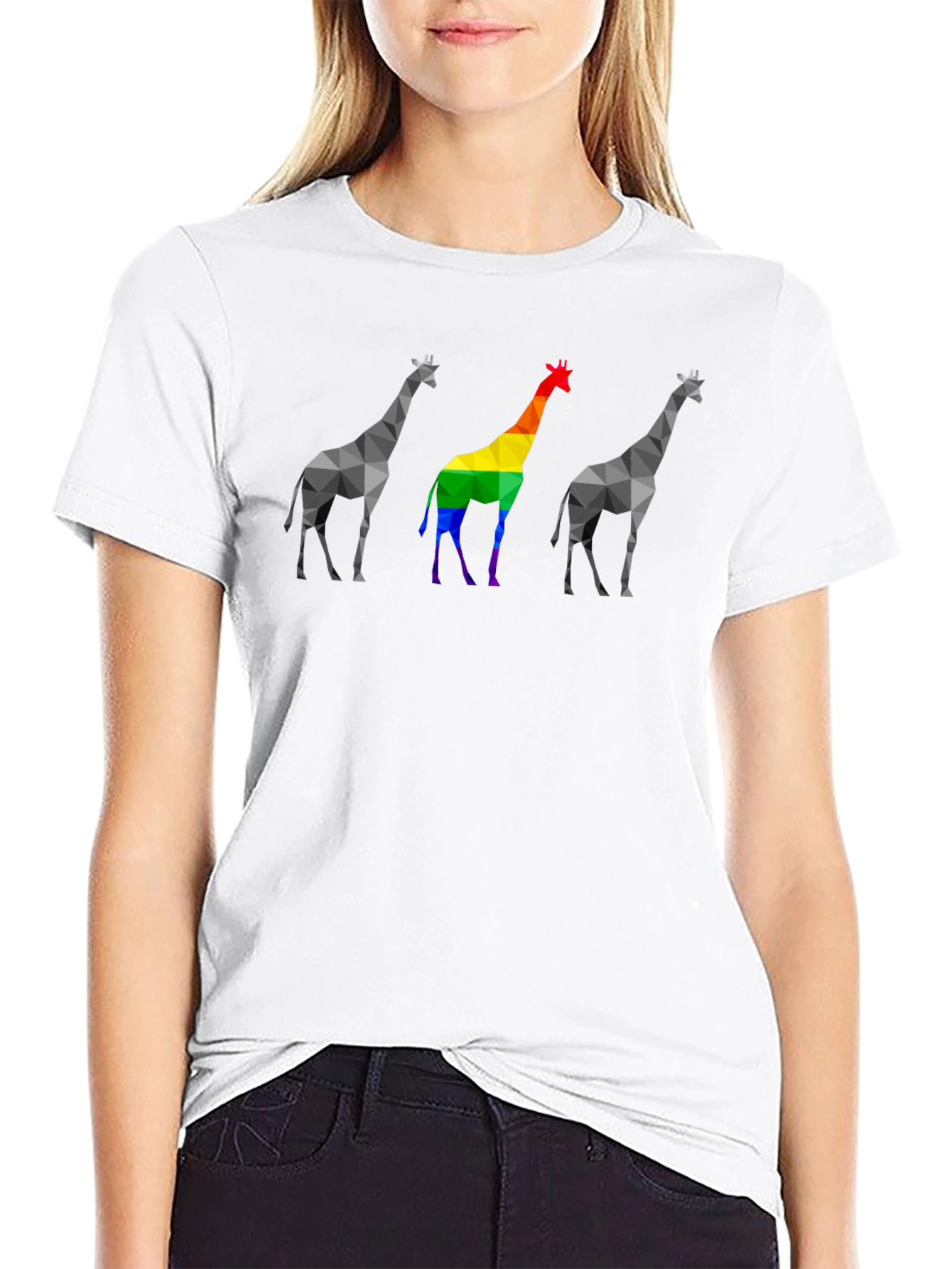 Geometric Giraffe Pride T-Shirt