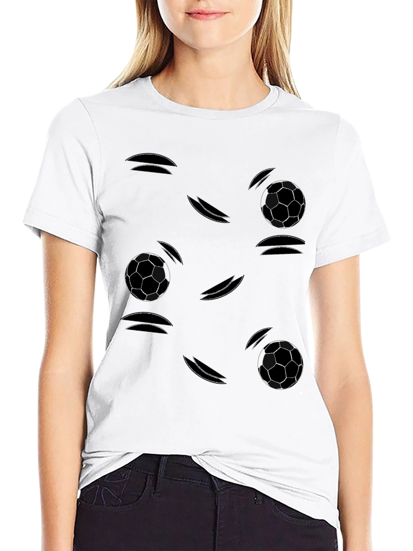Soccer Ball Motion Graphic Tee - Black