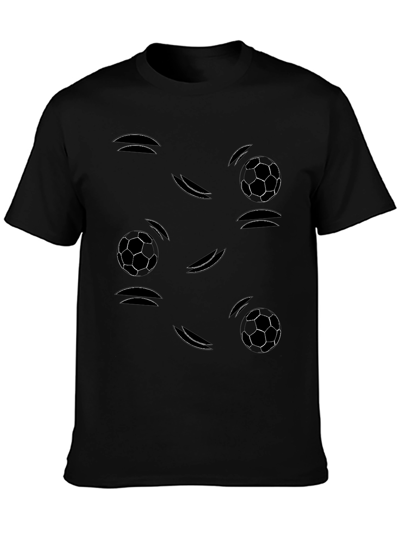 Soccer Ball Motion Graphic Tee - Black