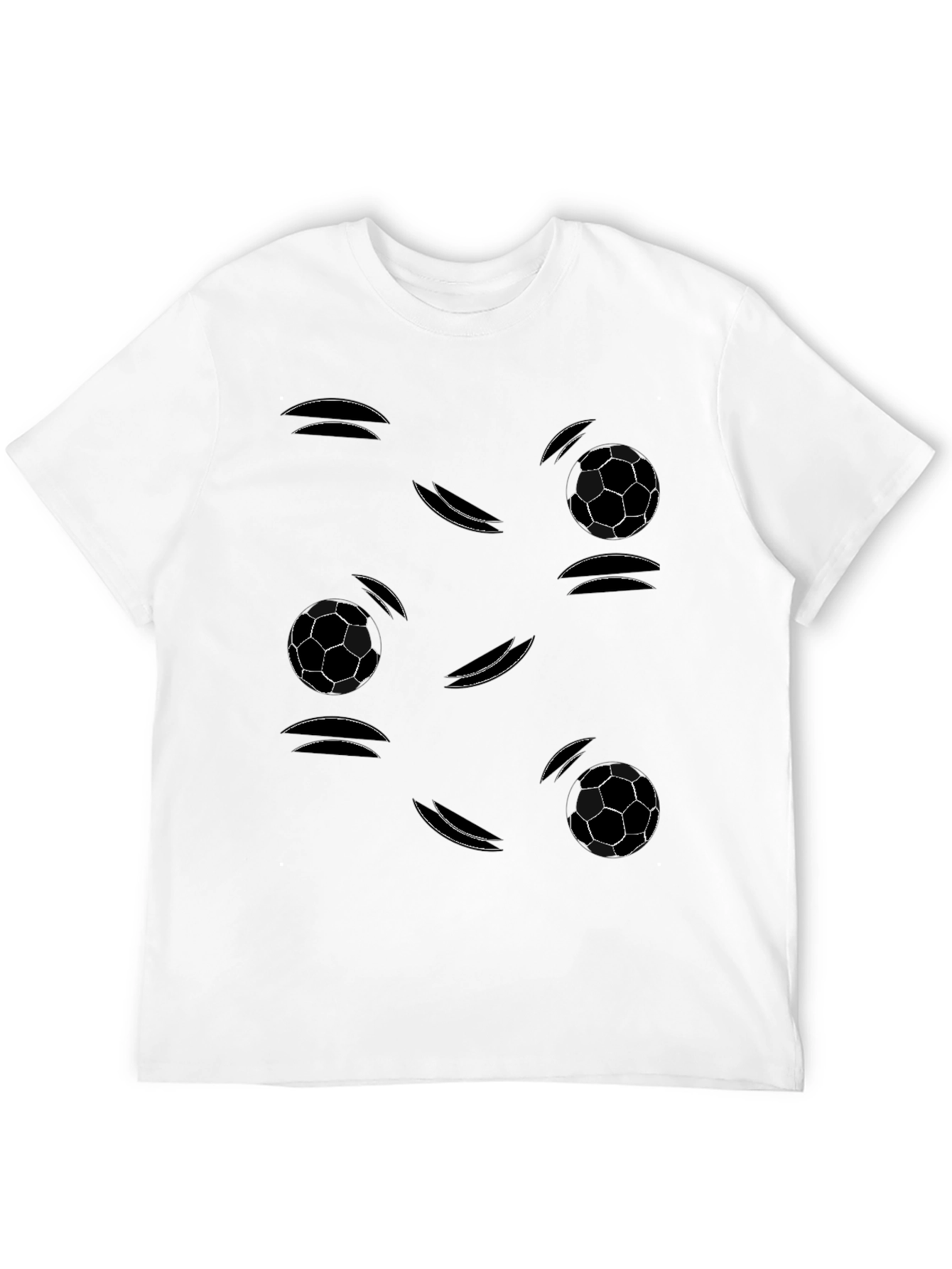 Soccer Ball Motion Graphic Tee - Black