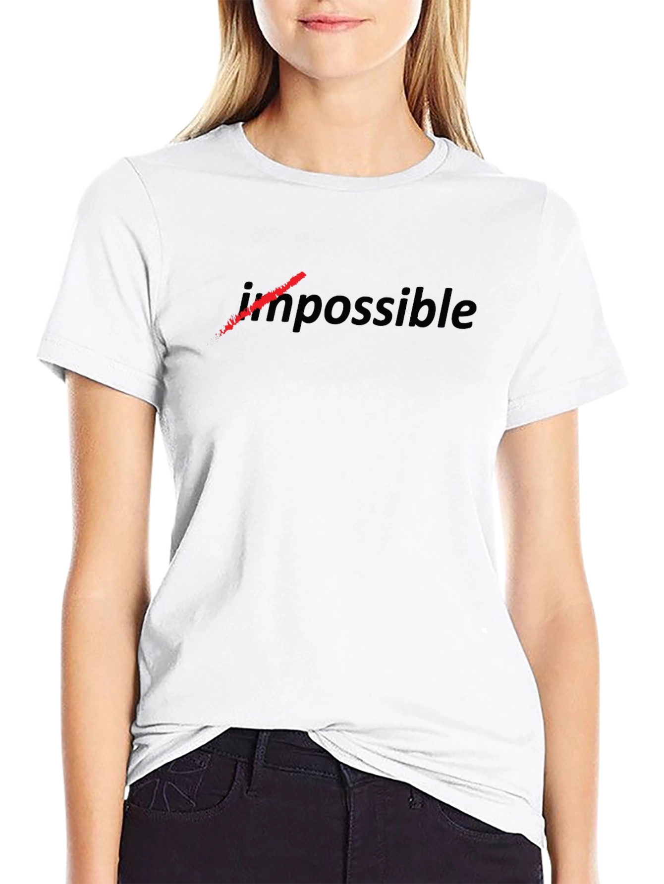 Impossible Crossed Out Crew Neck T-Shirt
